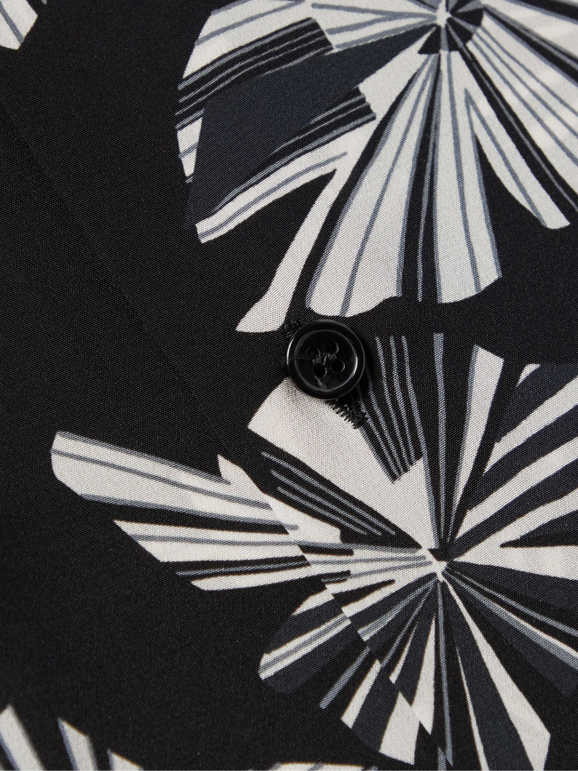 SAINT LAURENT Printed Silk-Chemise Polo Shirt