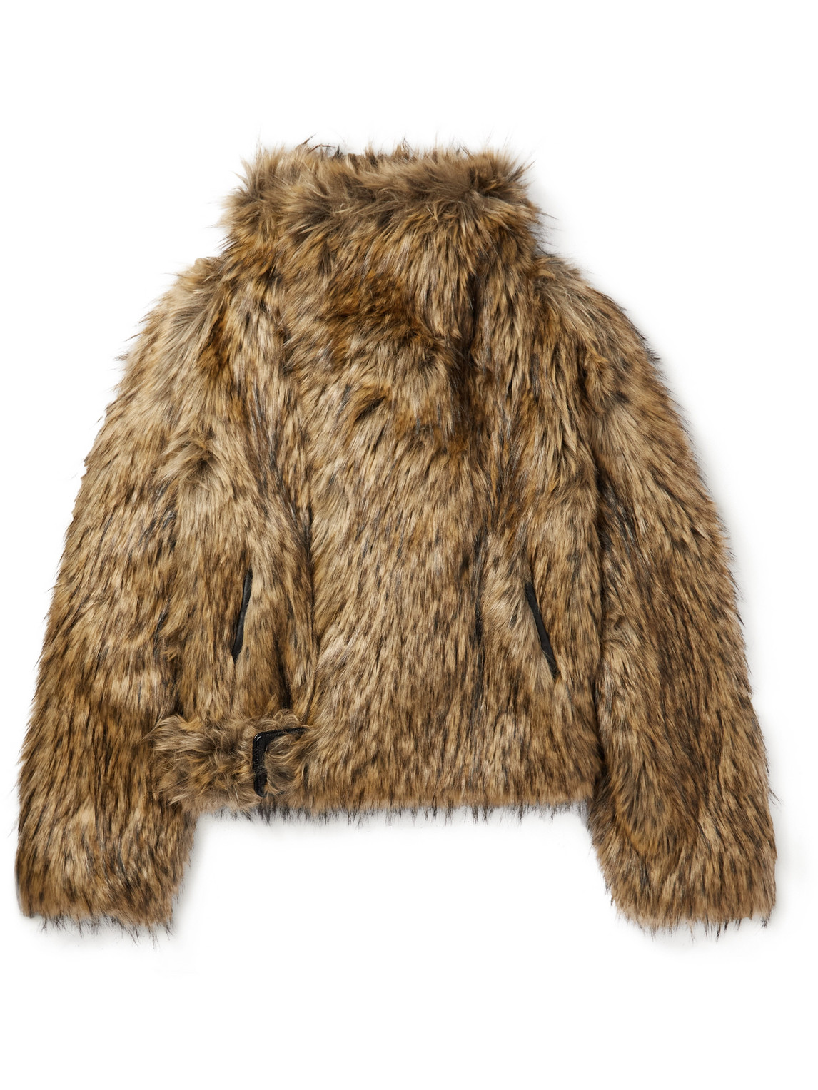 Asymmetric Faux Fur Coat