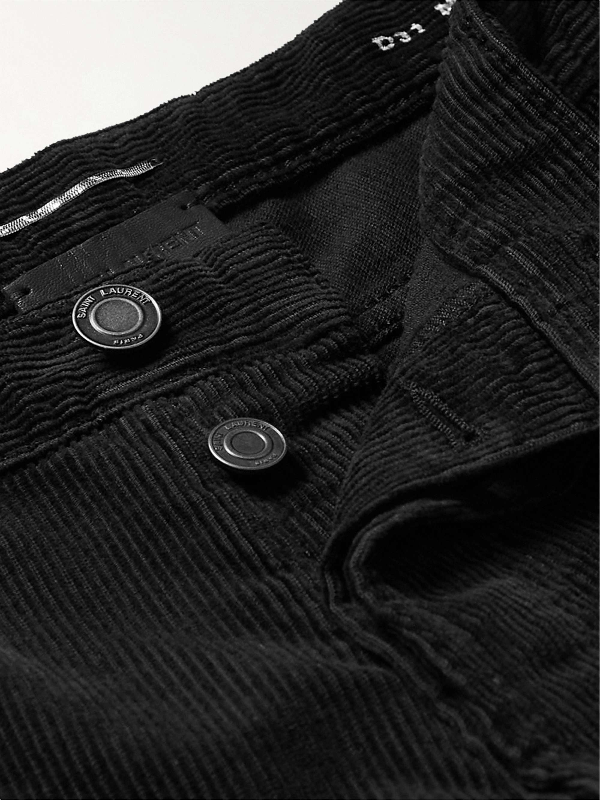 SAINT LAURENT Slim-Fit Cotton-Corduroy Trousers