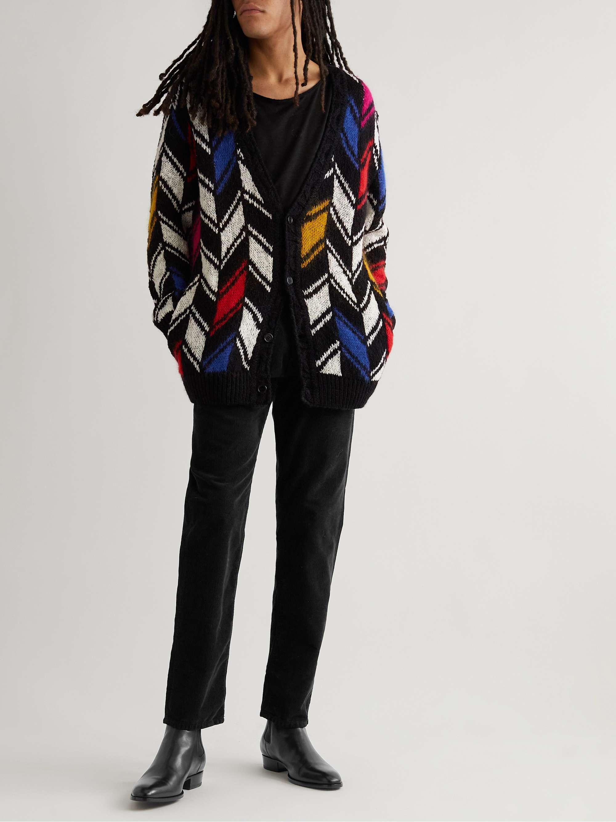 SAINT LAURENT Slim-Fit Cotton-Corduroy Trousers