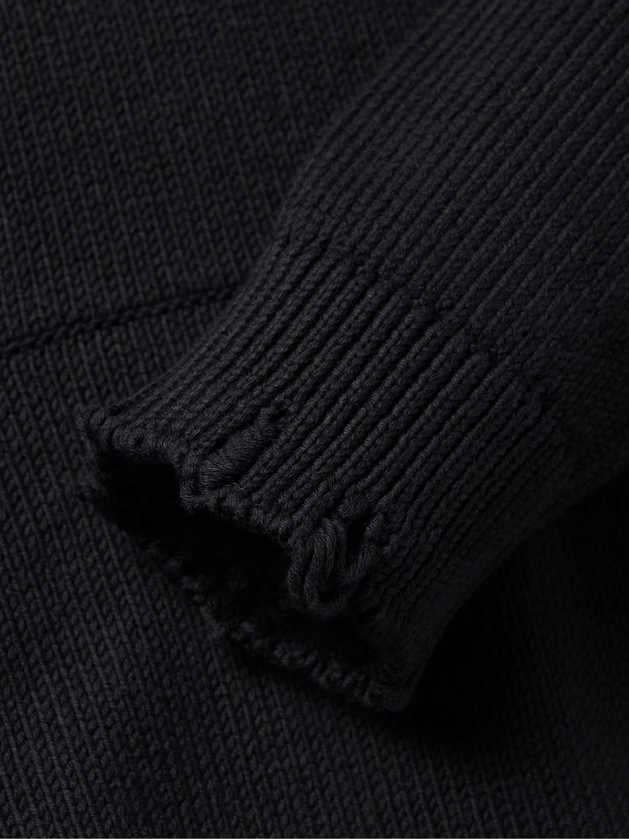 SAINT LAURENT Distressed Cotton Hoodie