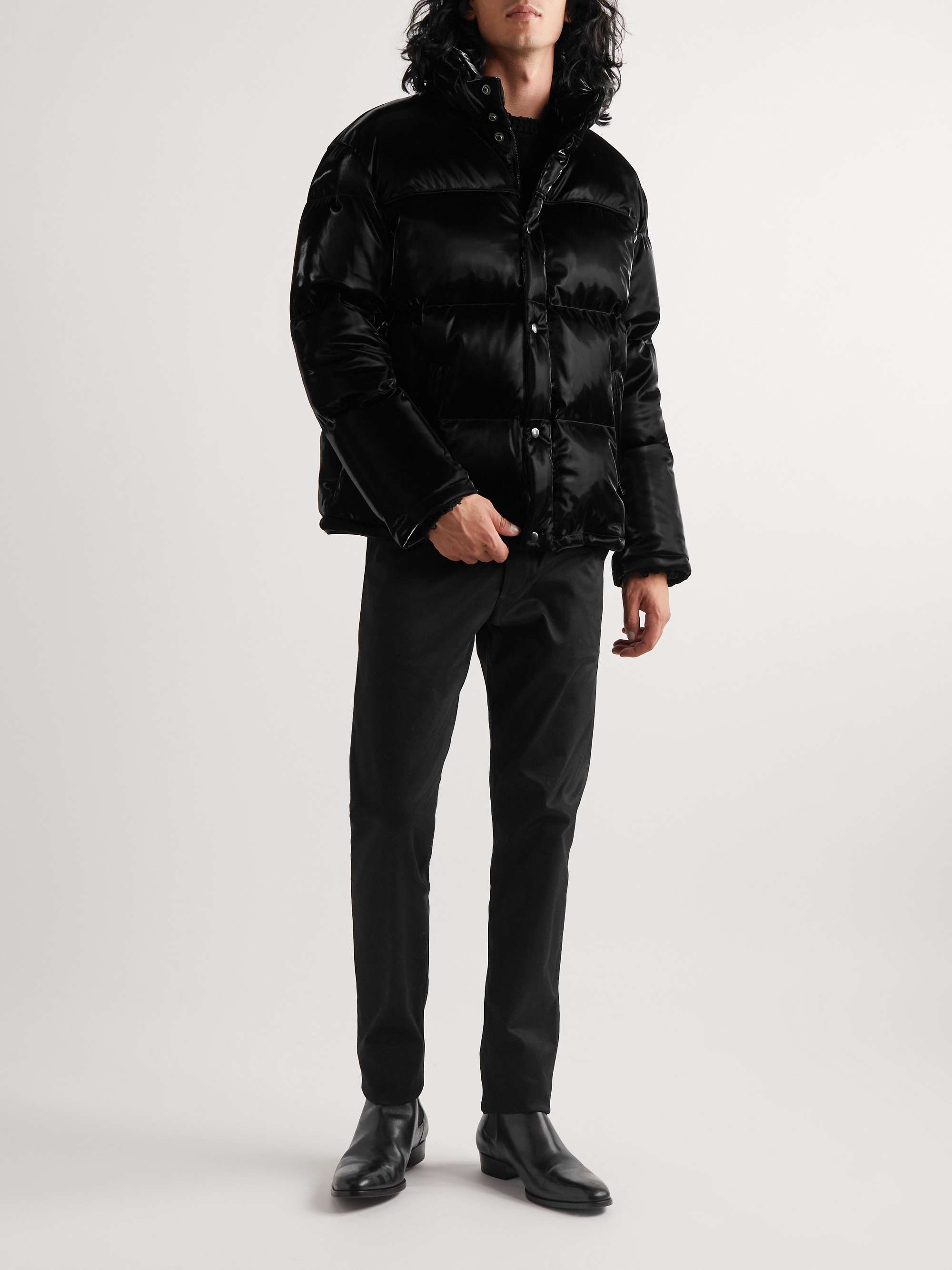 Gucci, Quilted Logo-Jacquard Shell Hooded Down Jacket