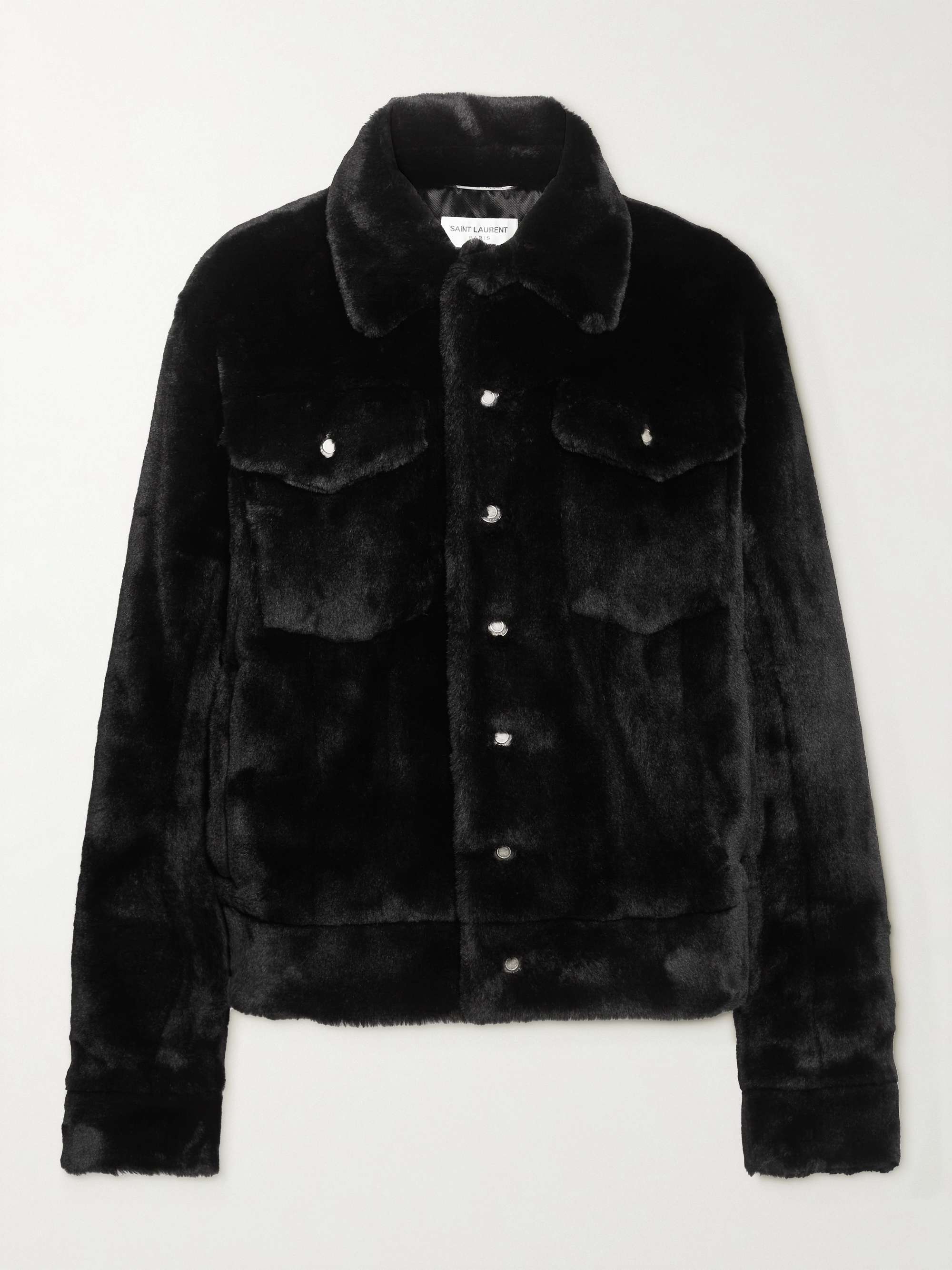 Balenciaga shearling sales denim jacket