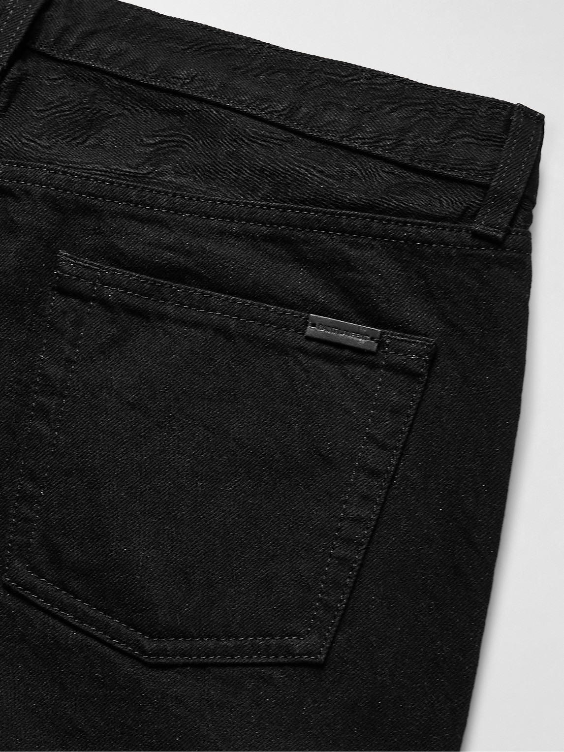 Shop Saint Laurent Straight-leg Jeans In Black