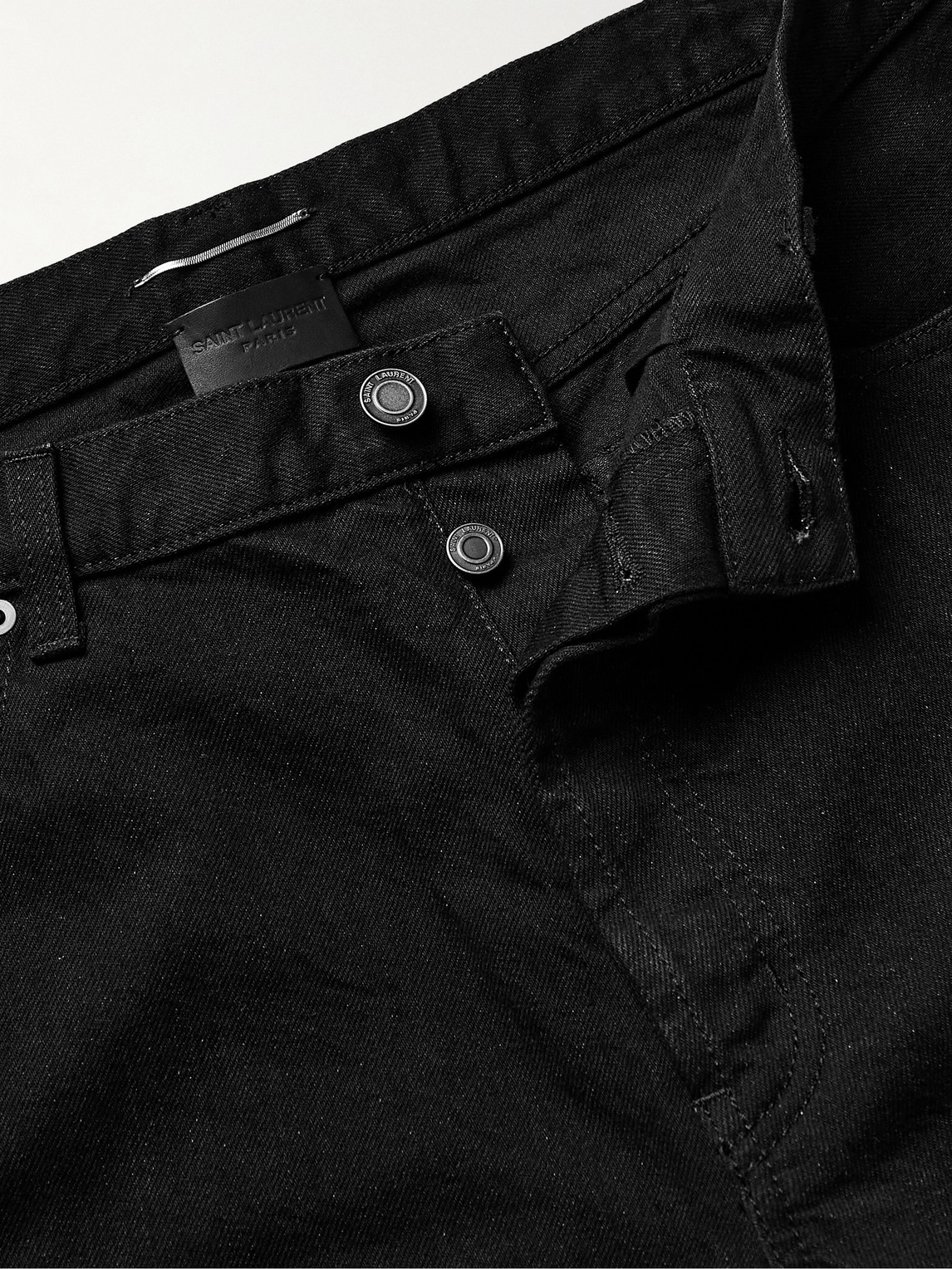 Shop Saint Laurent Straight-leg Jeans In Black