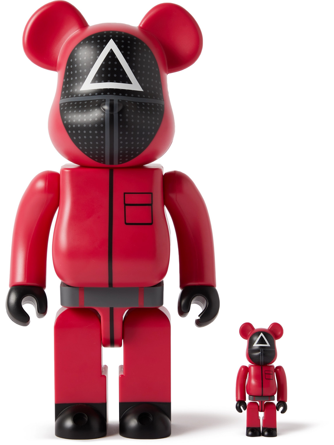 Bearbrick SQUID GAME GUARD ○△□ 100％ 400％ Squid Game Guard Square 100% & 400% 2pk Be@rbrick - Toy Joy