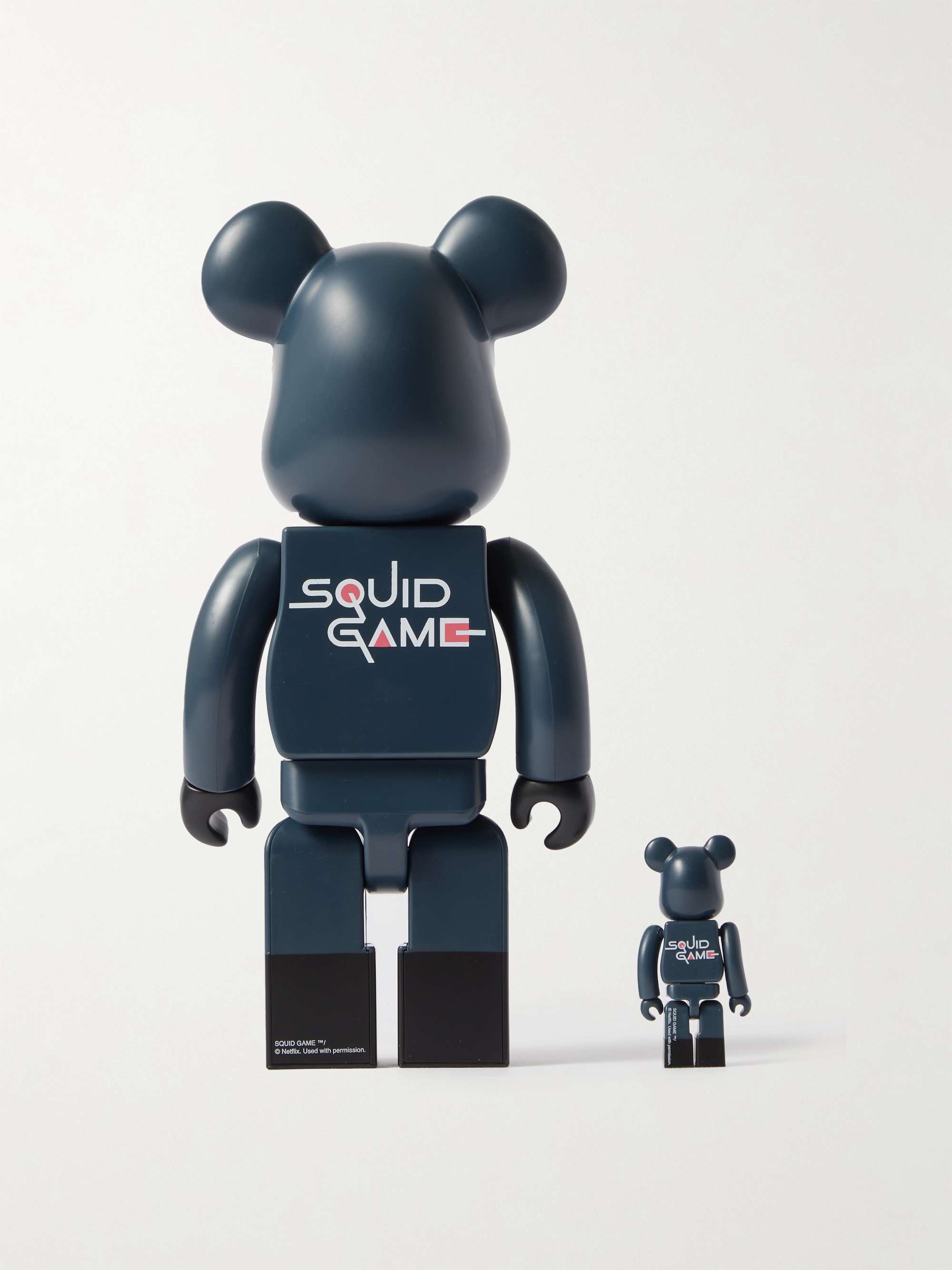 BE@RBRICK + Squid Game Front Man 100% + 400% Printed PVC Figurine Set