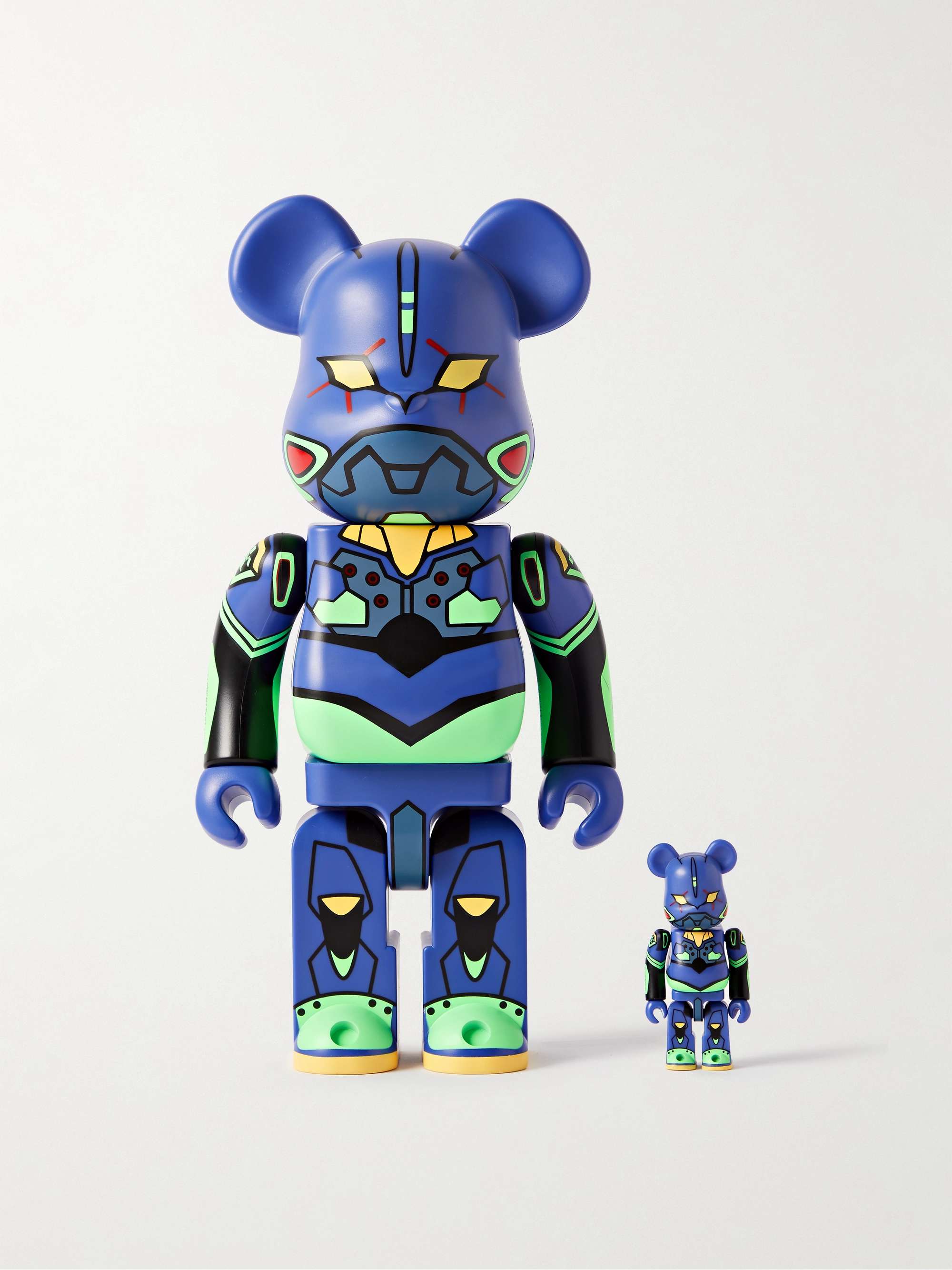 BE@RBRICK + Evangelion Eva-01 100% + 400% Printed PVC Figurine Set