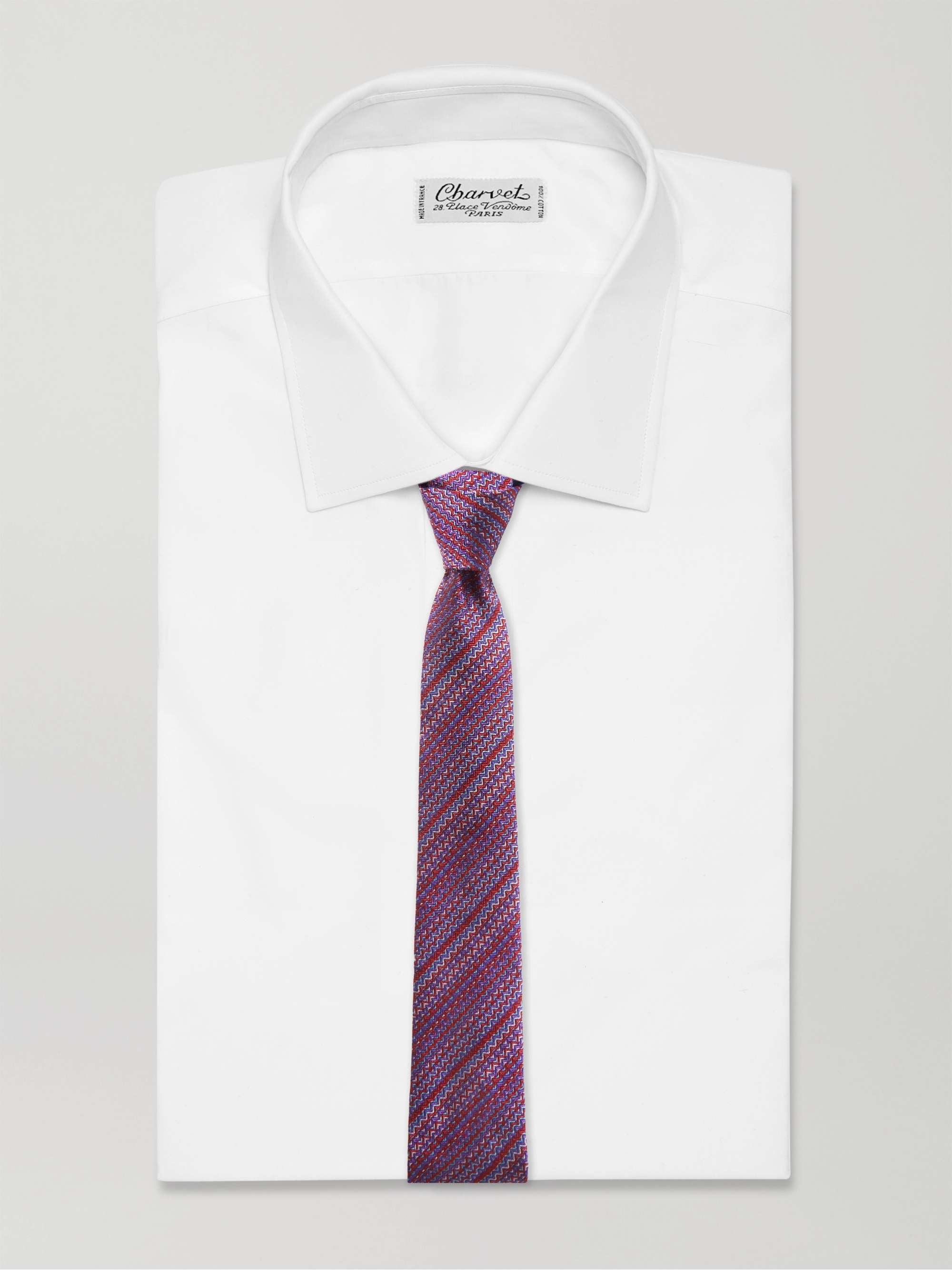 MISSONI Striped Silk-Jacquard Tie