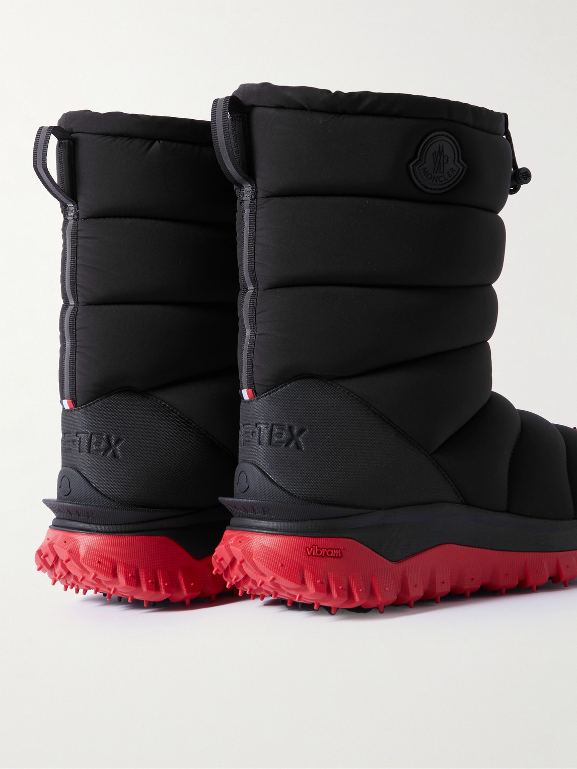 Shop Moncler Trailgrip Après Rubber-trimmed Quilted Nylon Snow Boots In Black