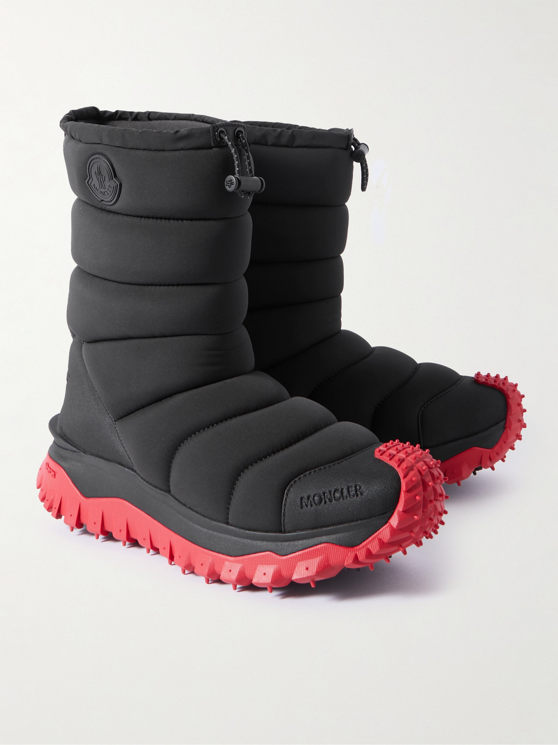 Shop Moncler Trailgrip Après Rubber-trimmed Quilted Nylon Snow Boots In Black