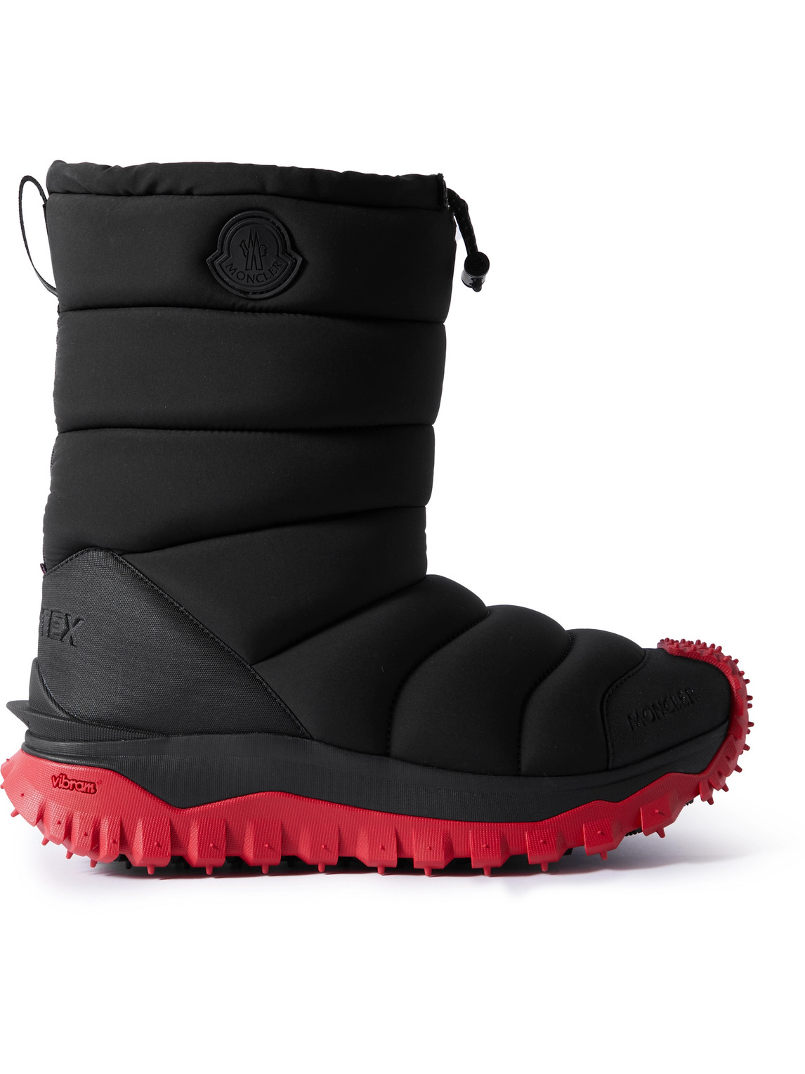 Shop Moncler Trailgrip Après Rubber-trimmed Quilted Nylon Snow Boots In Black