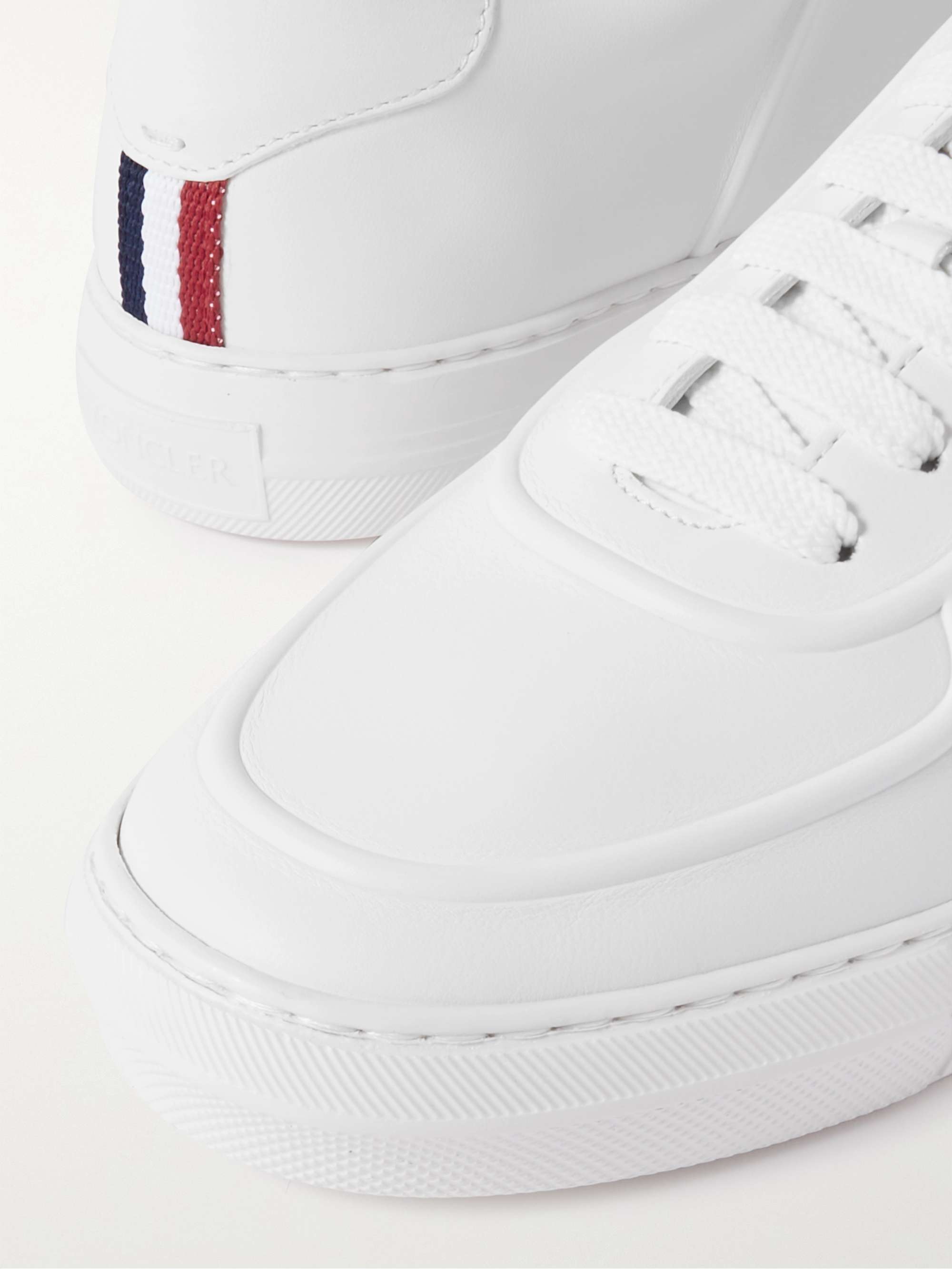 MONCLER Neue York Logo-Appliquéd Leather Sneakers