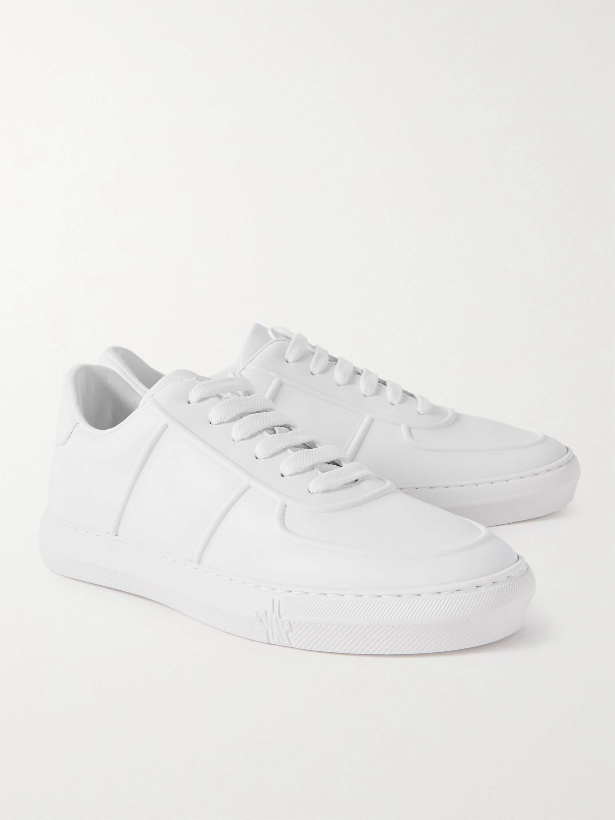 MONCLER Neue York Logo-Appliquéd Leather Sneakers