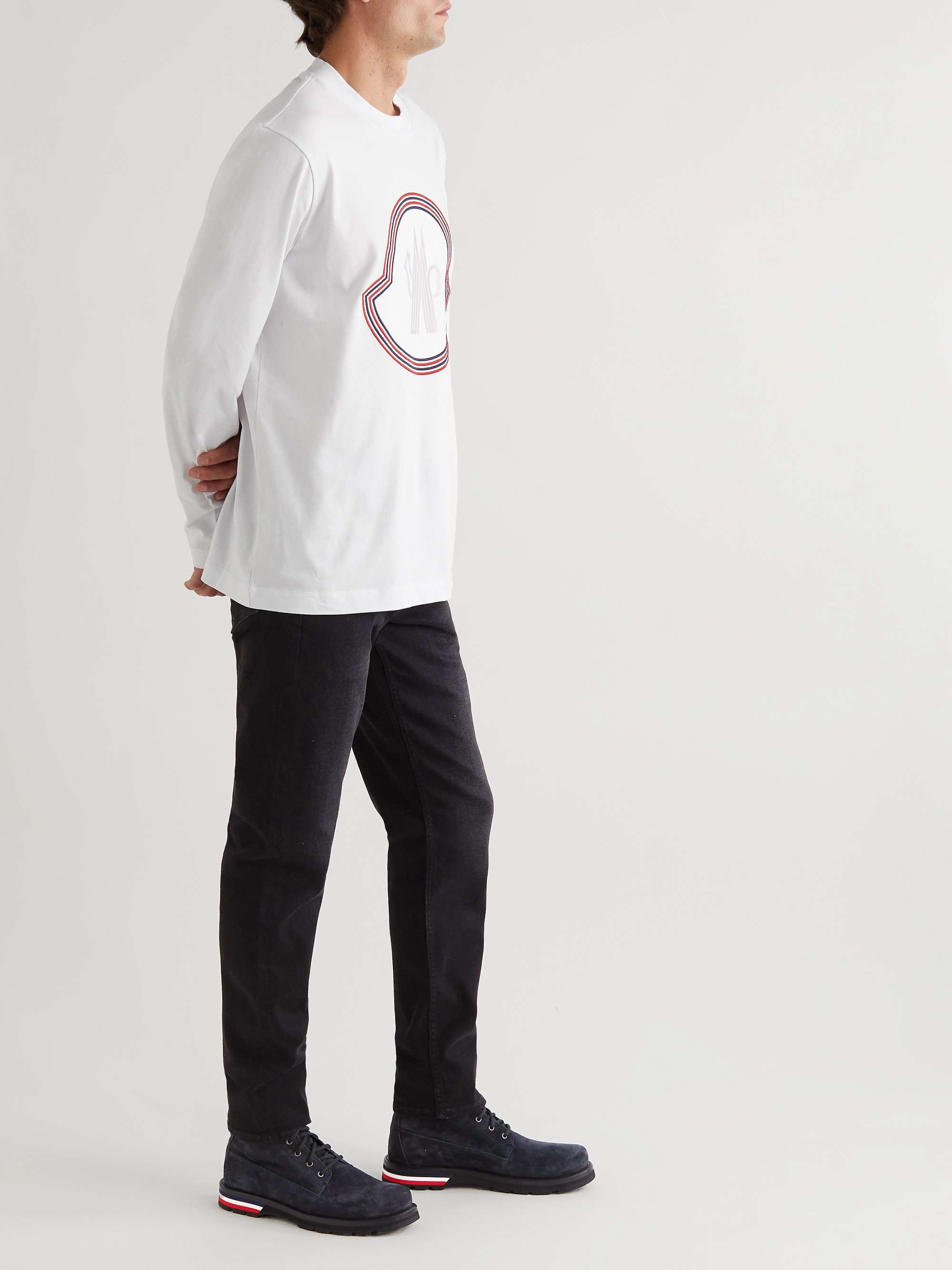 MONCLER Vancouver Canvas-Trimmed Suede Boots