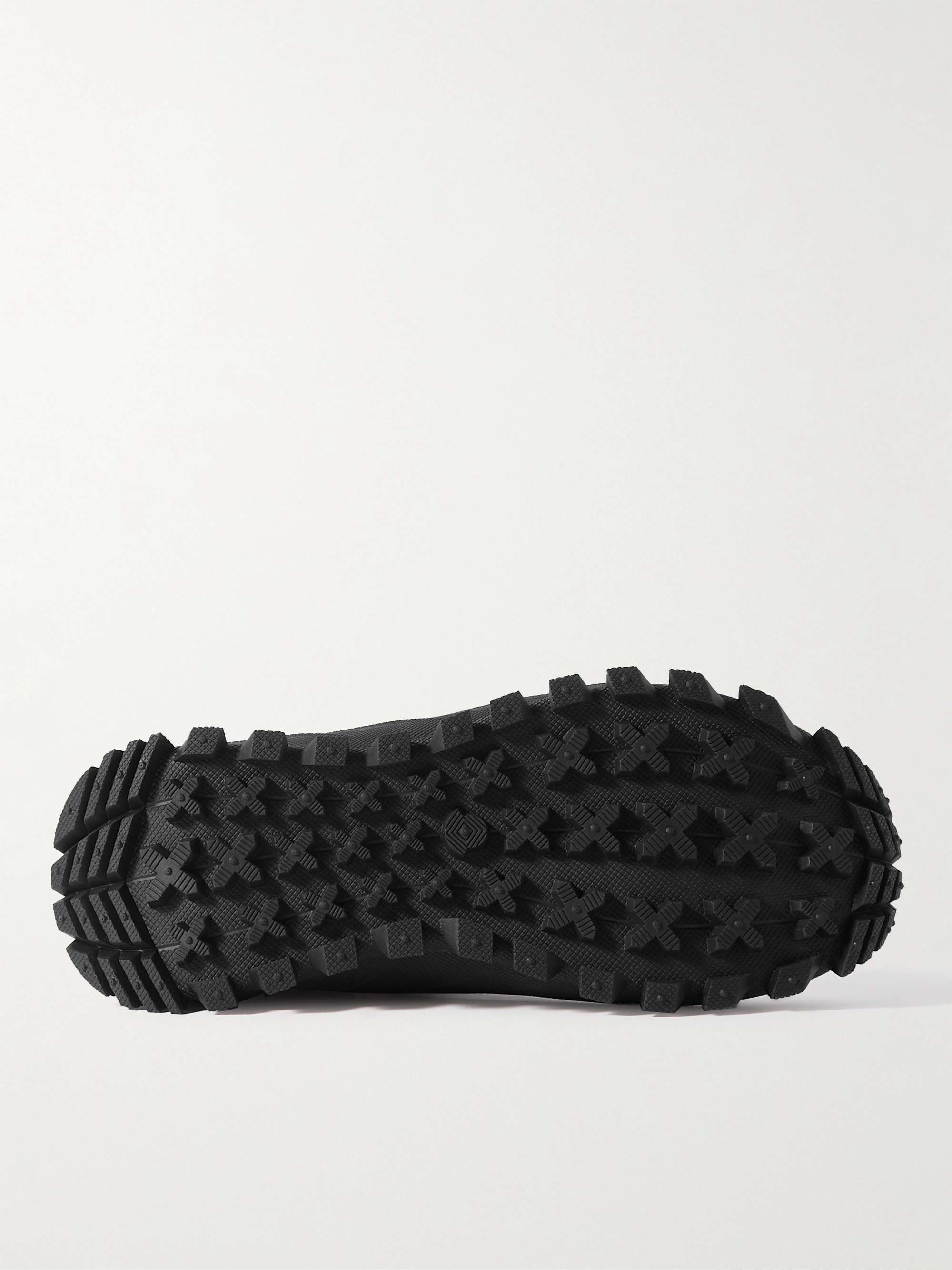 MONCLER Aqua Faux Shearling-Lined Rubber Slip-On Sneakers