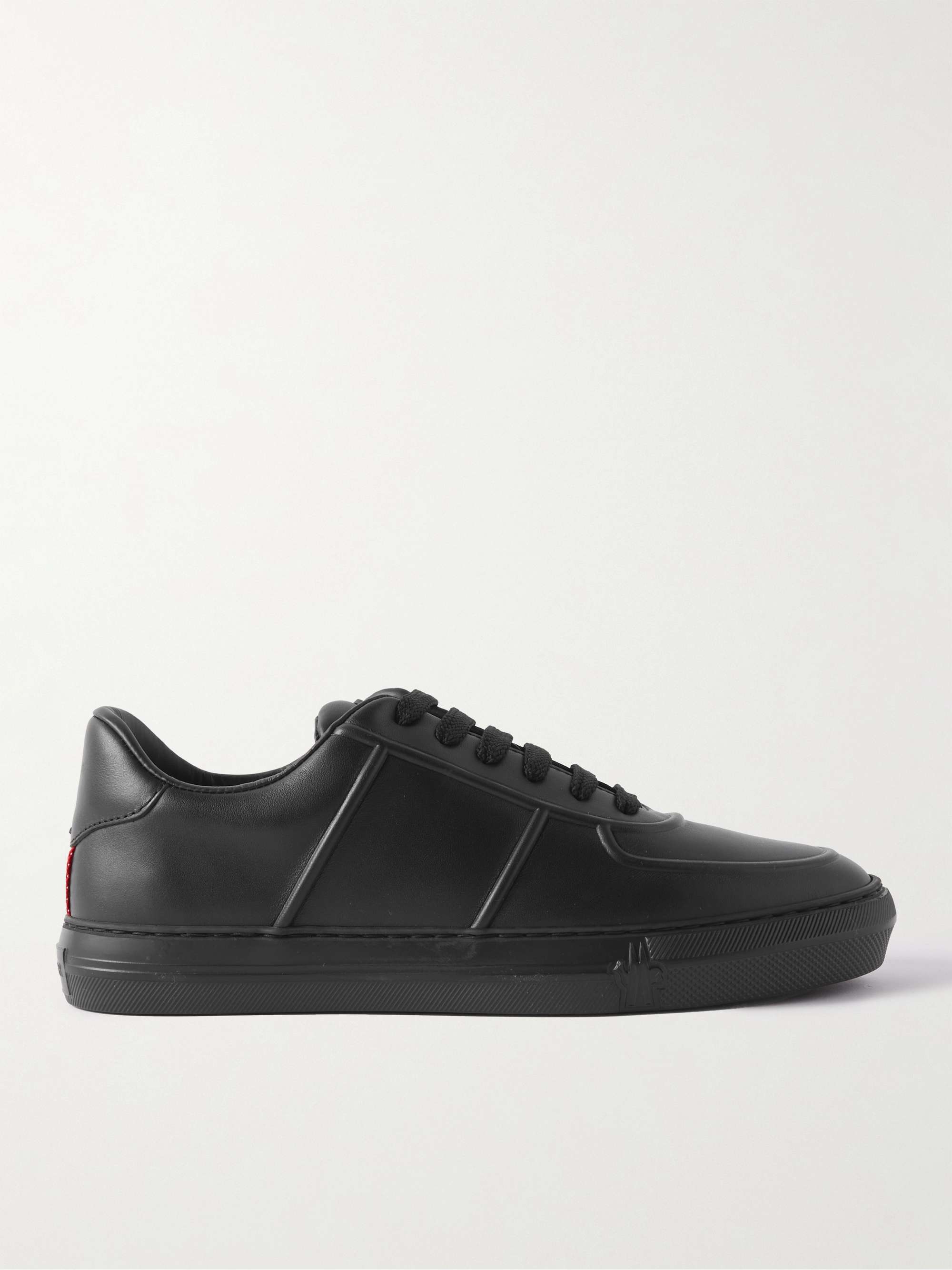 MONCLER Neue York Logo-Appliquéd Leather Sneakers for Men | MR PORTER