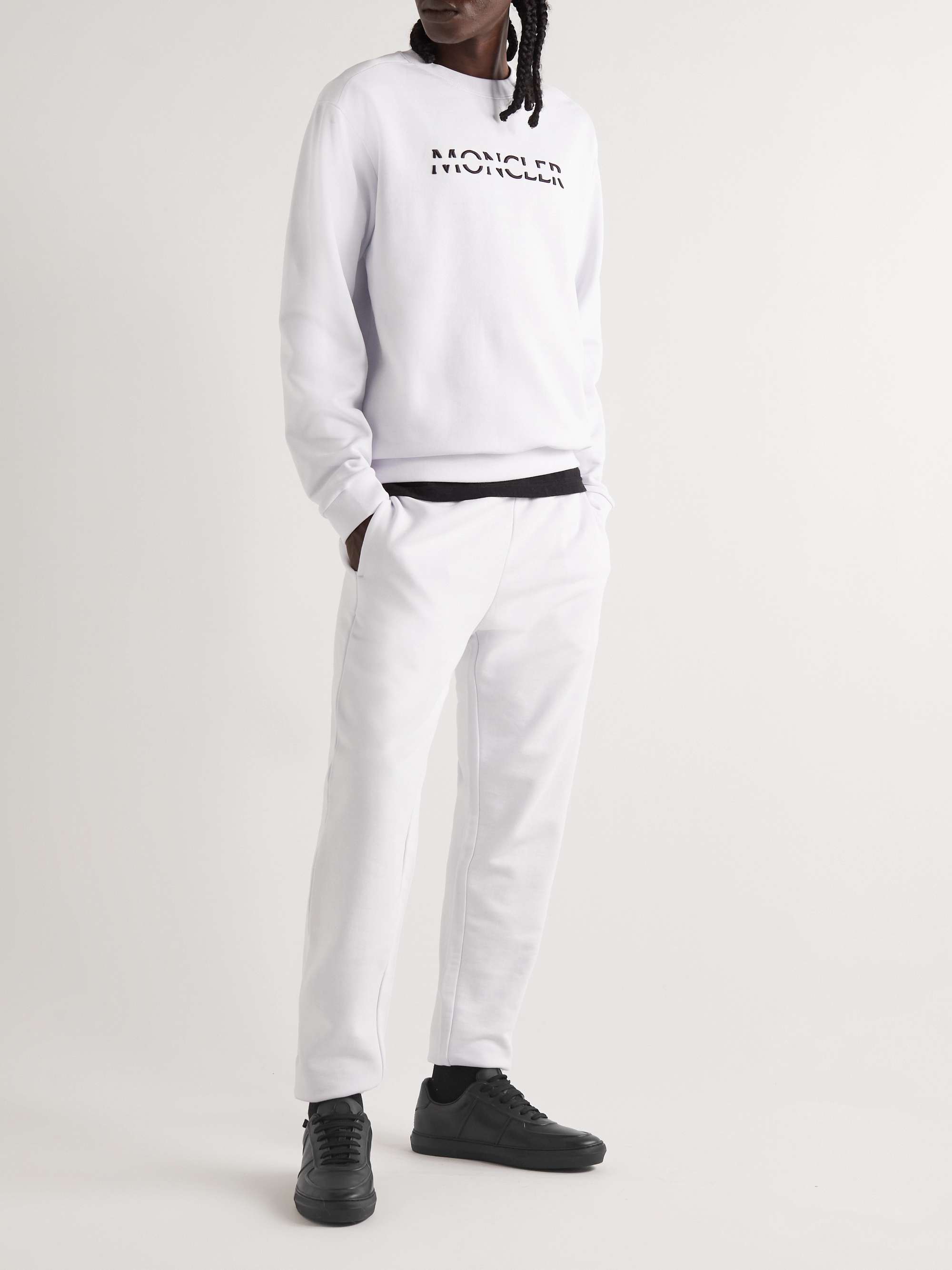 MONCLER Neue York Logo-Appliquéd Leather Sneakers