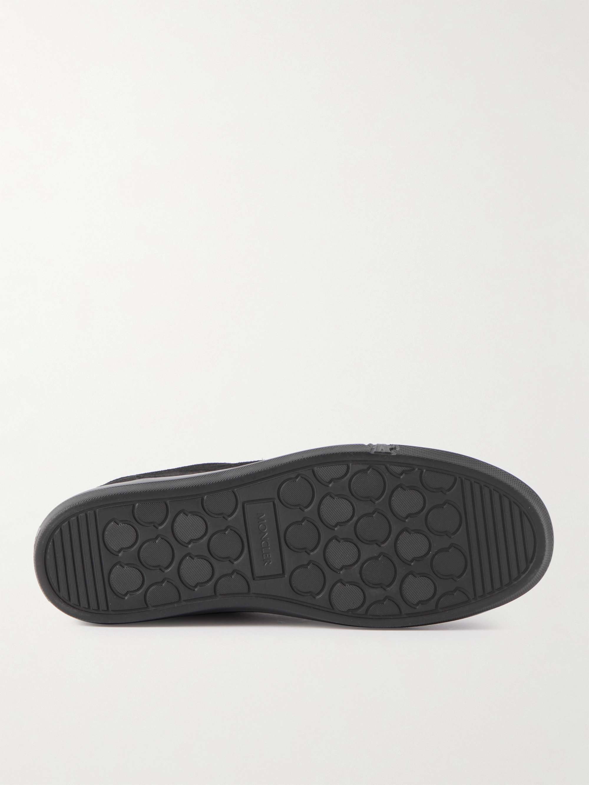 MONCLER New Monaco Shearling-Lined Suede Sneakers for Men MONCLER New Monaco Shearling-Lined Suede Sneakers for Men