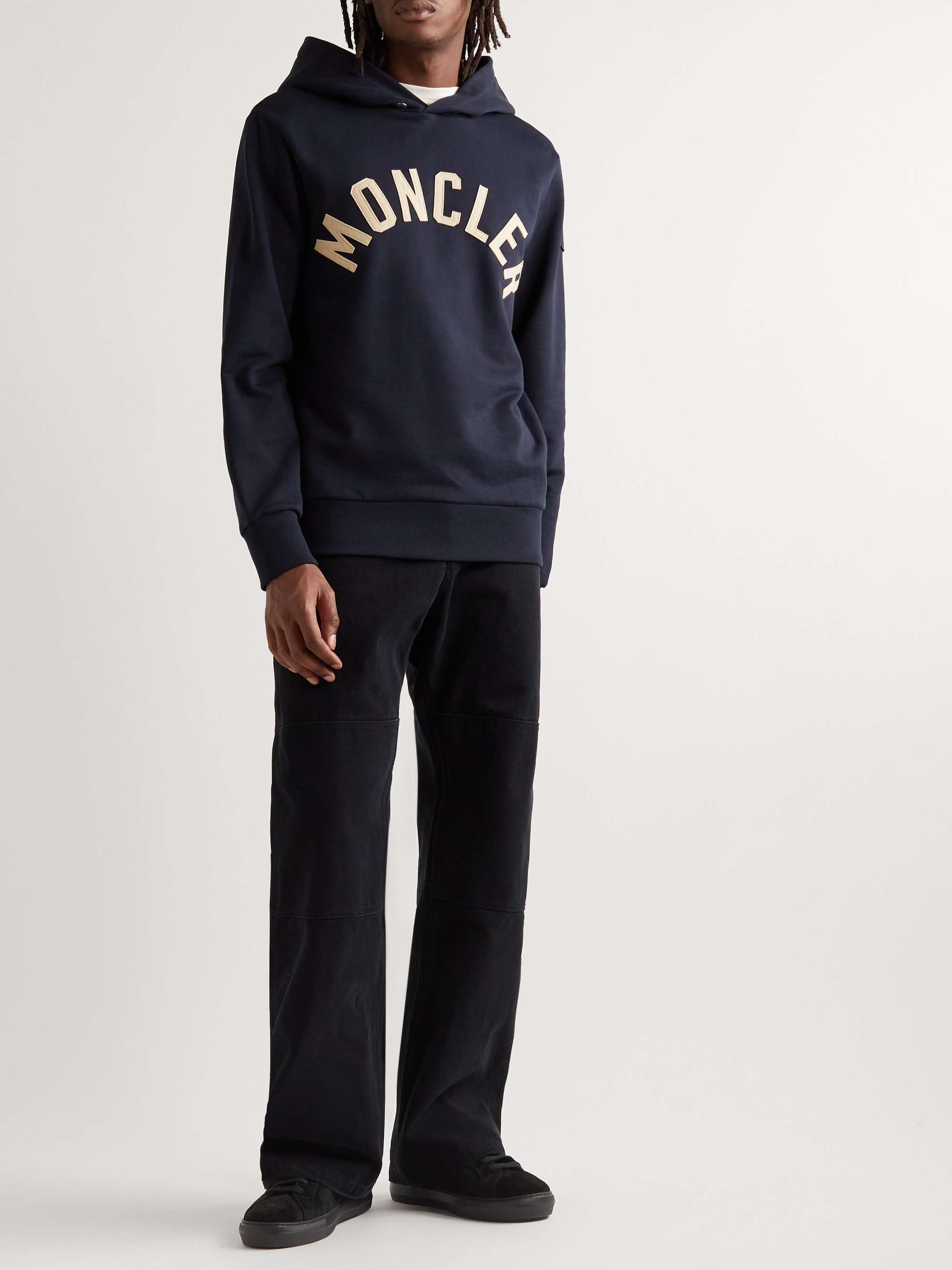 MONCLER New Monaco Shearling-Lined Suede Sneakers