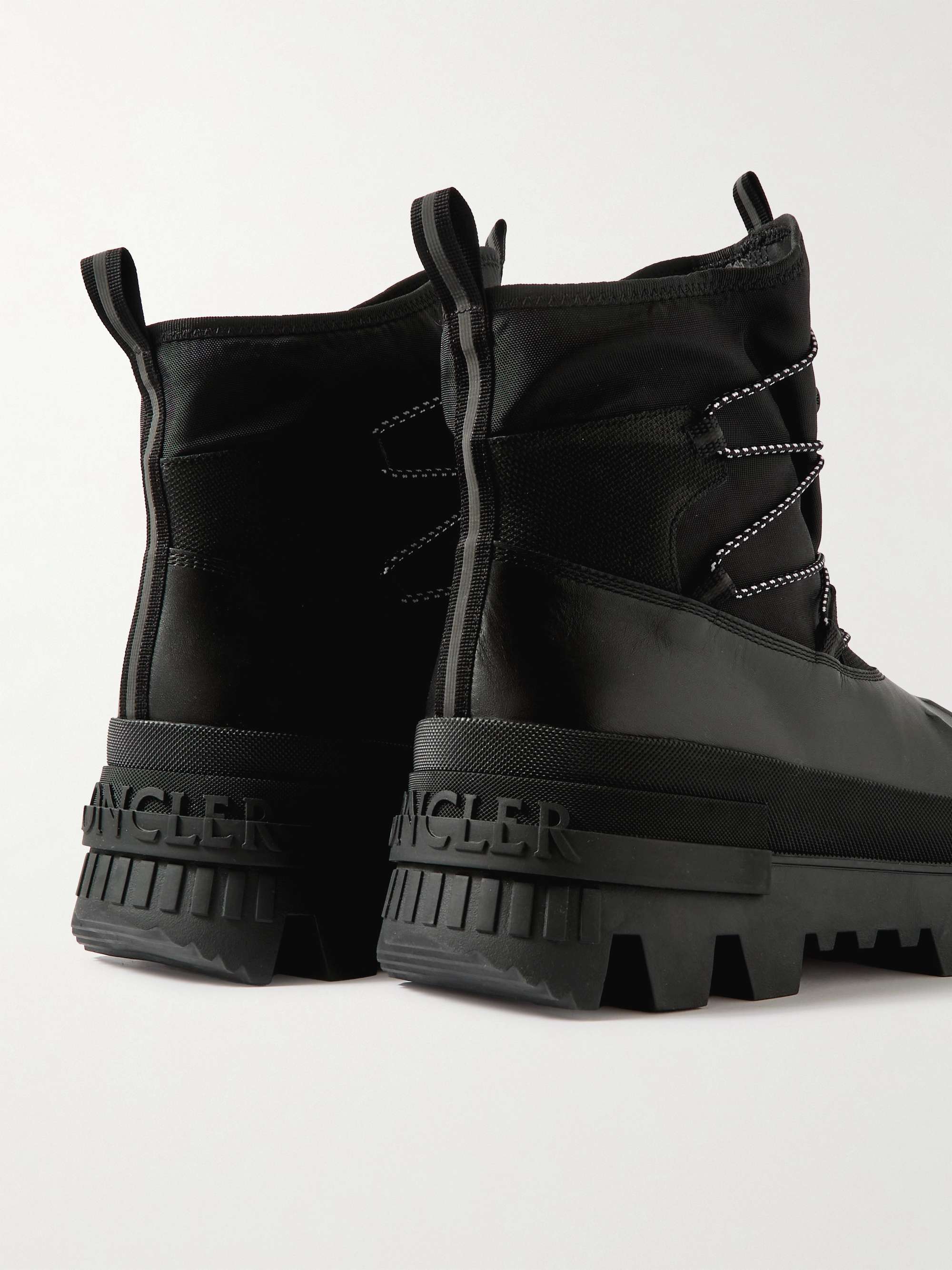 MONCLER Mallard Nylon and Leather Boots