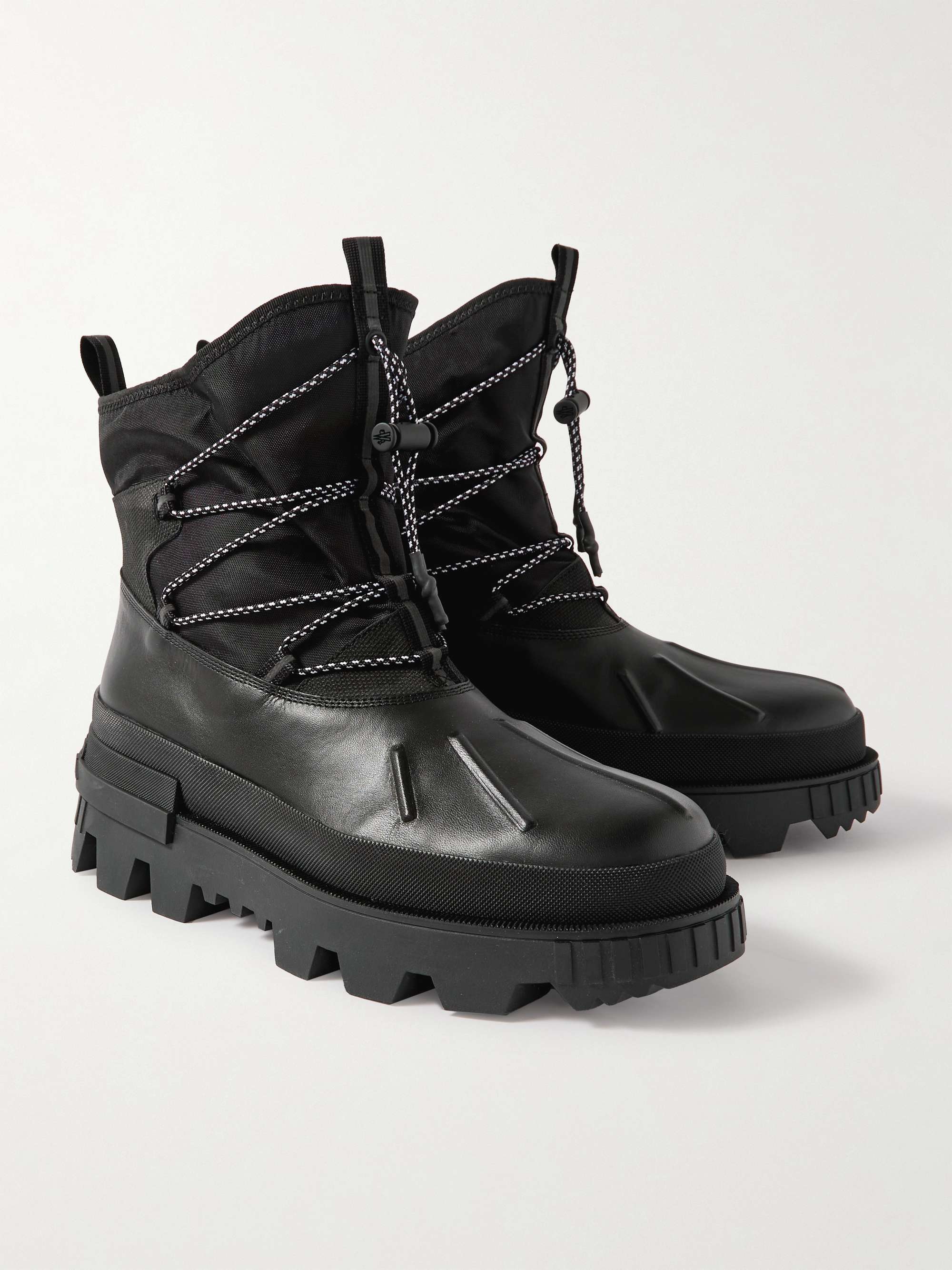 MONCLER Mallard Nylon and Leather Boots