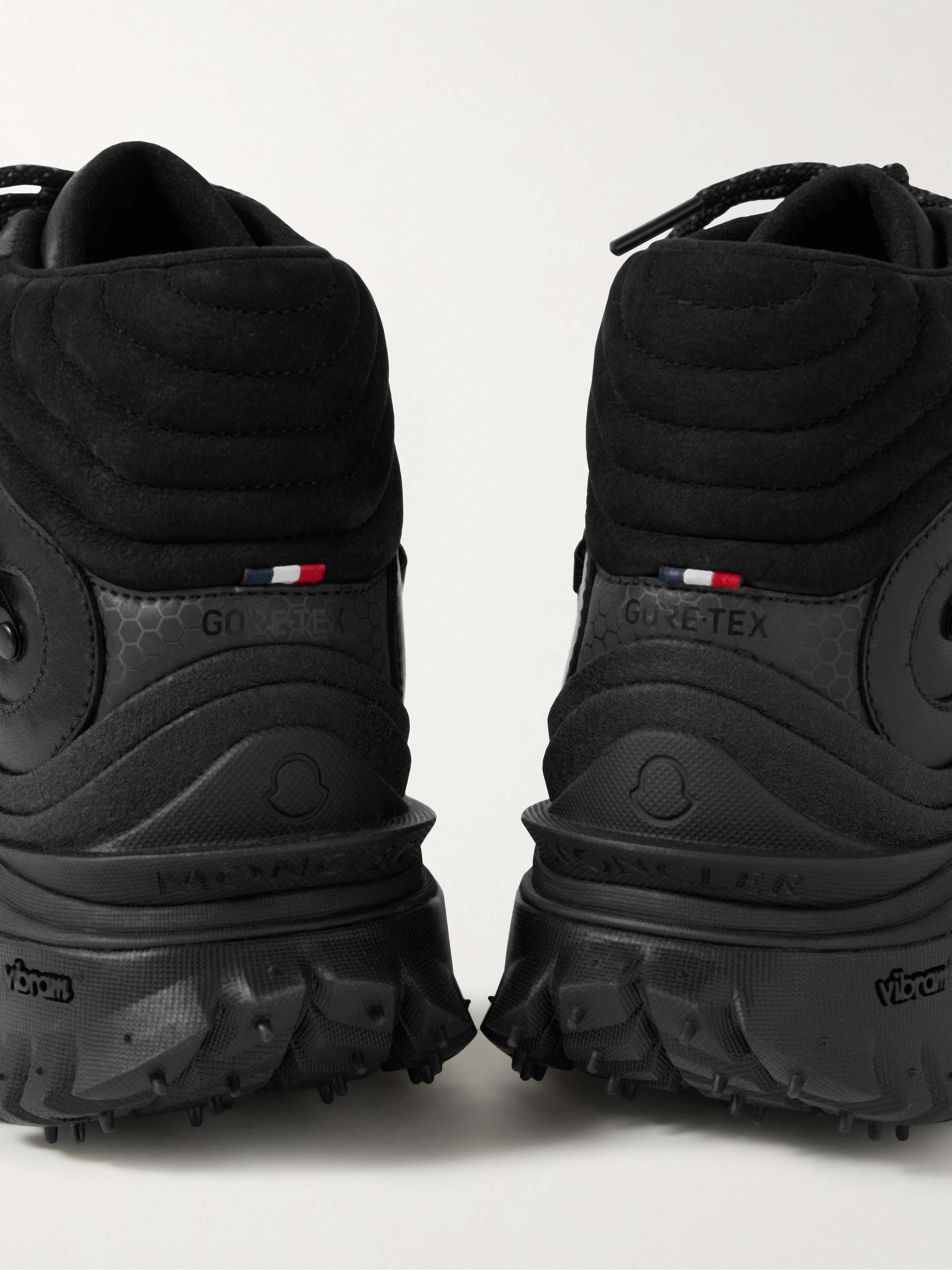 MONCLER Trailgrip Rubber-Trimmed Leather and GORE-TEX® Boots