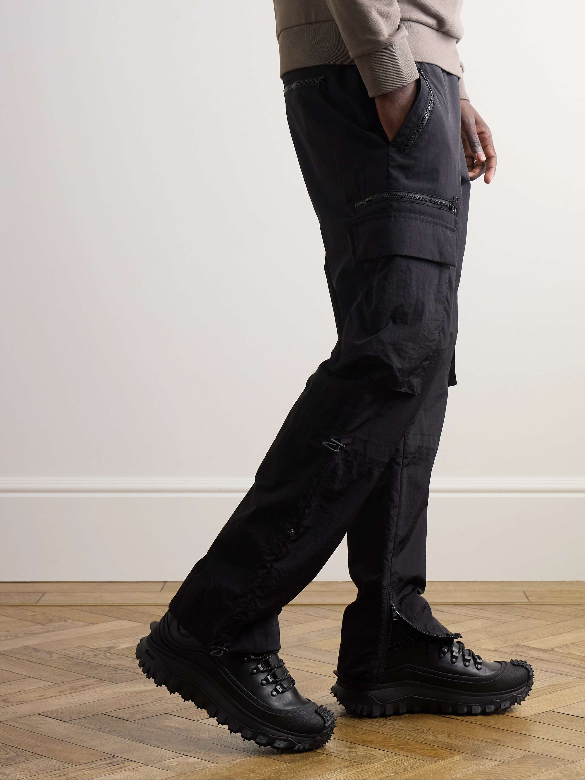 MONCLER Trailgrip Rubber-Trimmed Leather and GORE-TEX® Boots