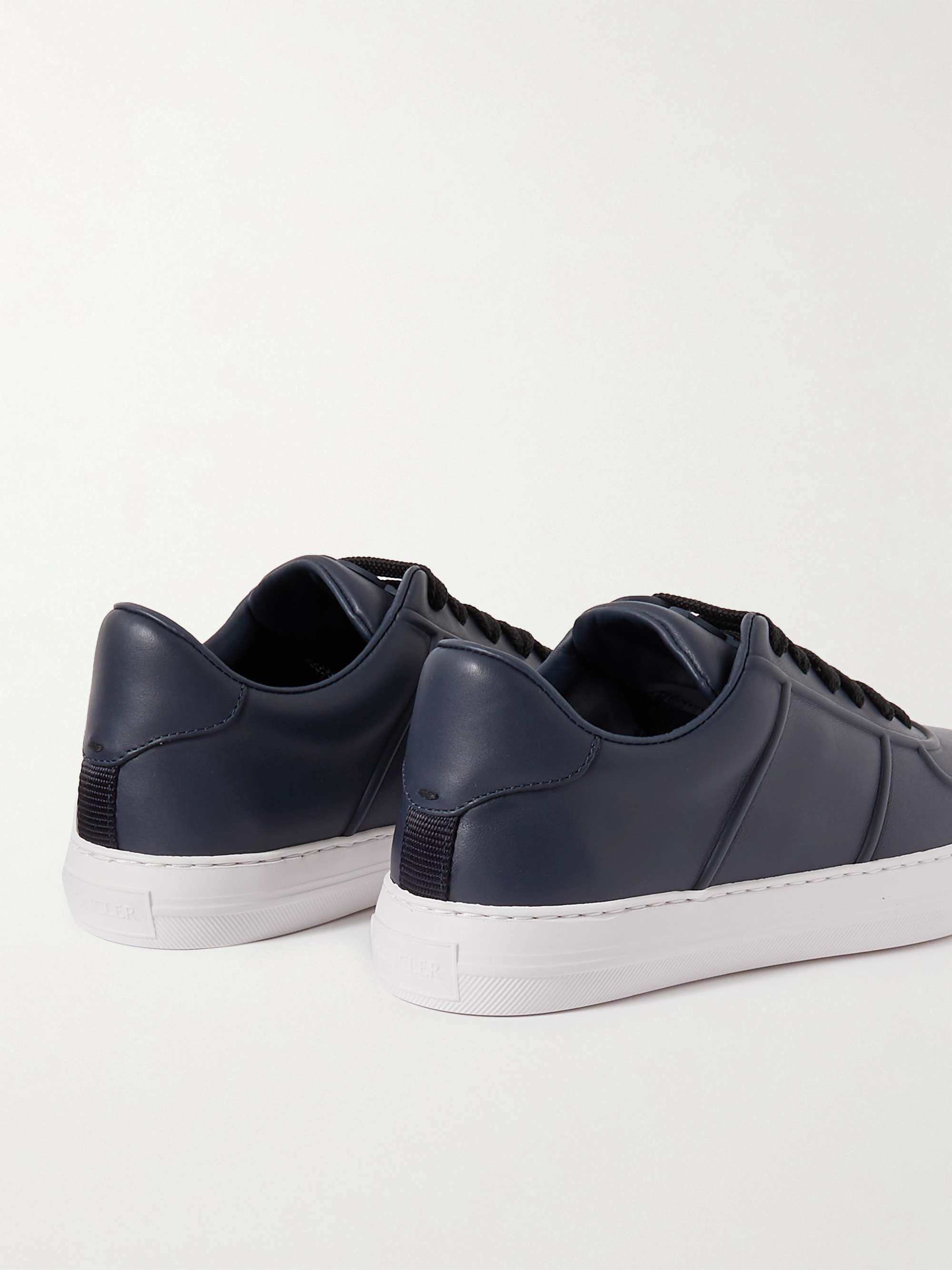 MONCLER Neue York Logo-Appliquéd Leather Sneakers
