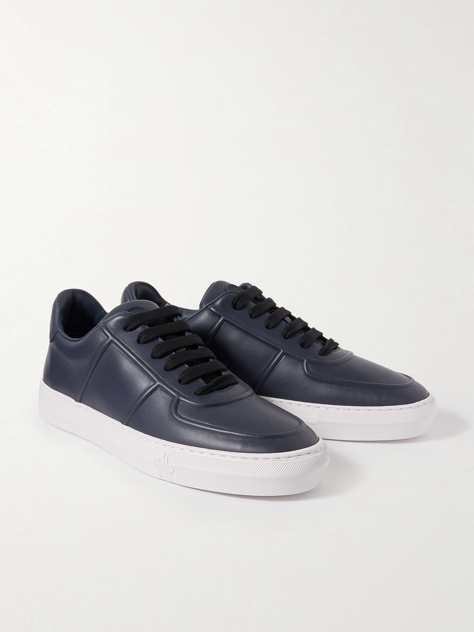 MONCLER Neue York Logo-Appliquéd Leather Sneakers
