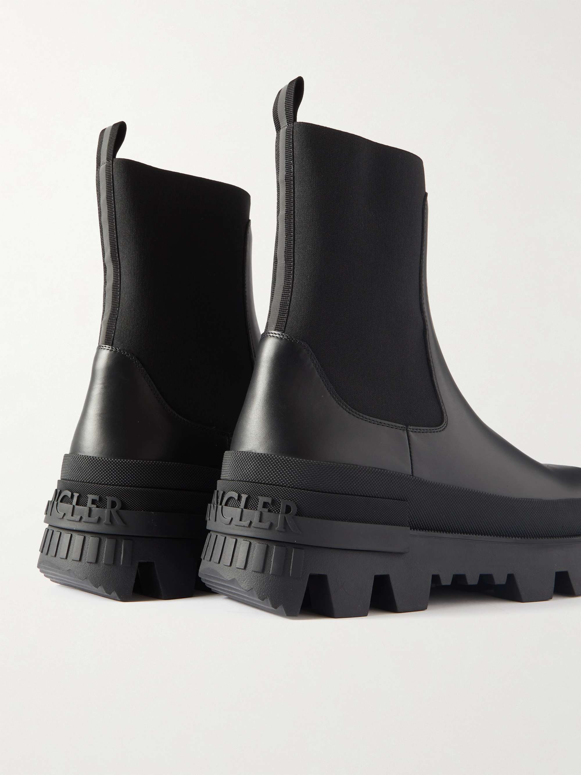 MONCLER Neue Leather Chelsea Boots