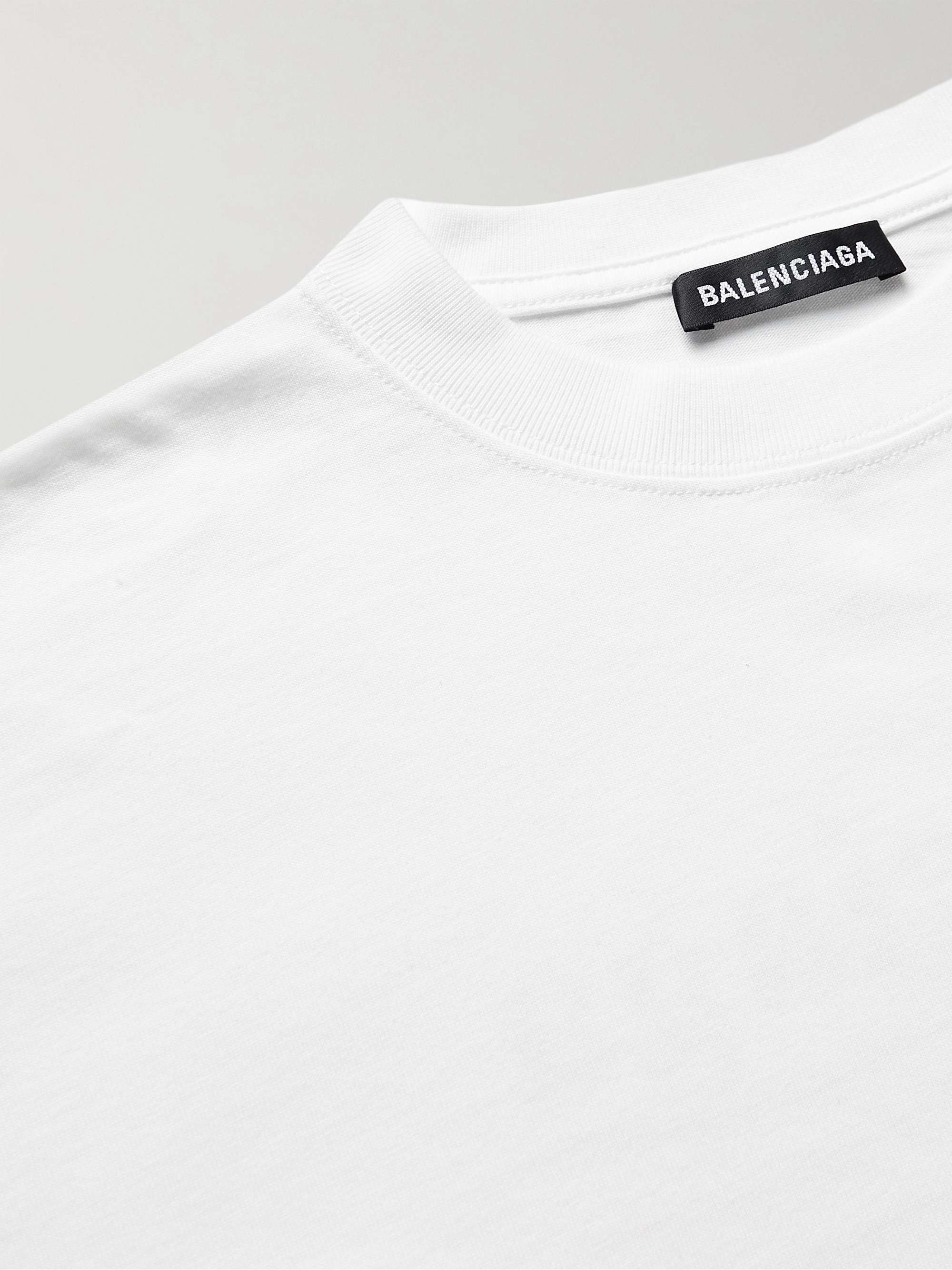 BALENCIAGA Oversized Logo-Print Cotton-Jersey T-Shirt