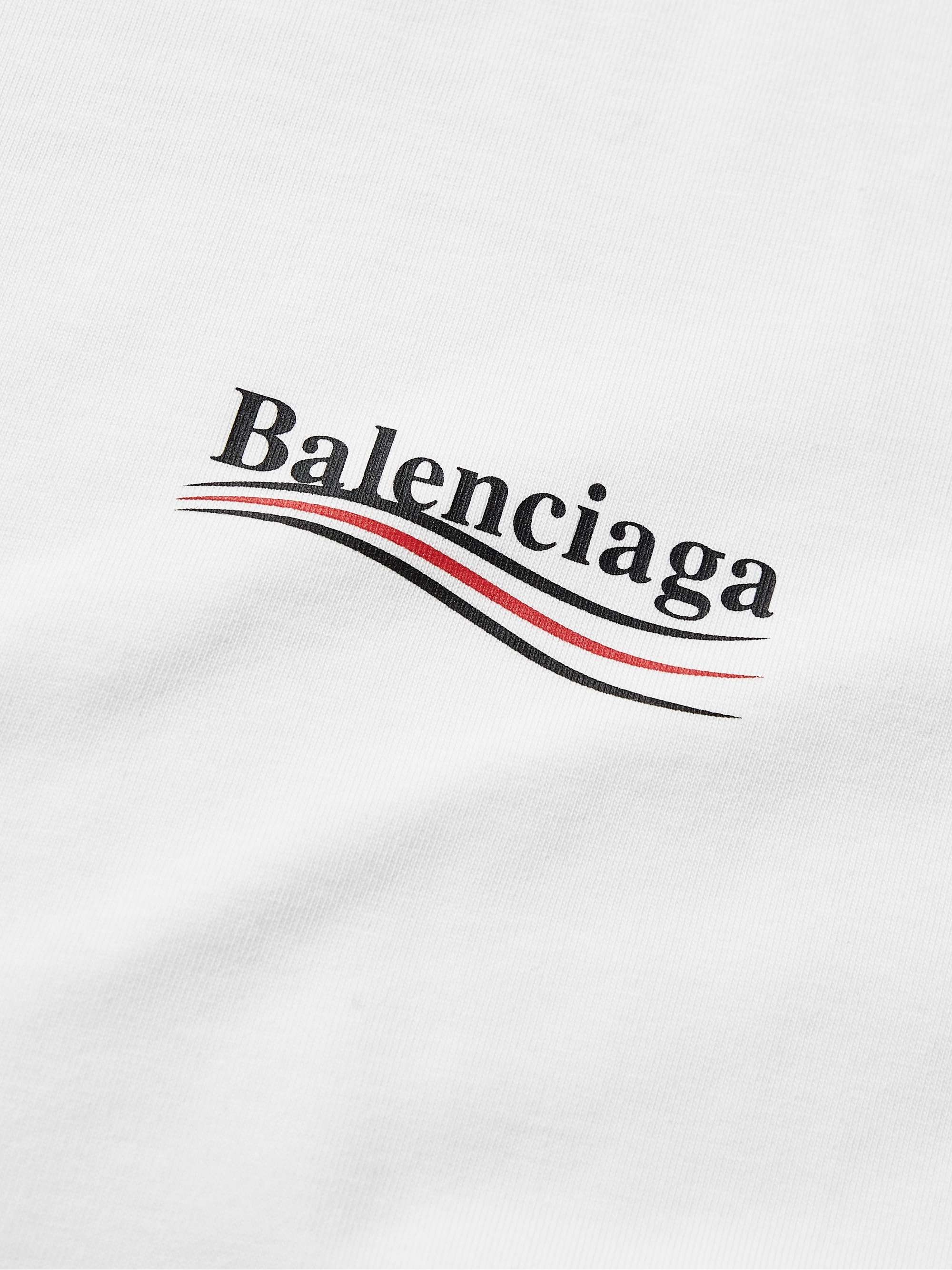 BALENCIAGA Oversized Logo-Print Cotton-Jersey T-Shirt