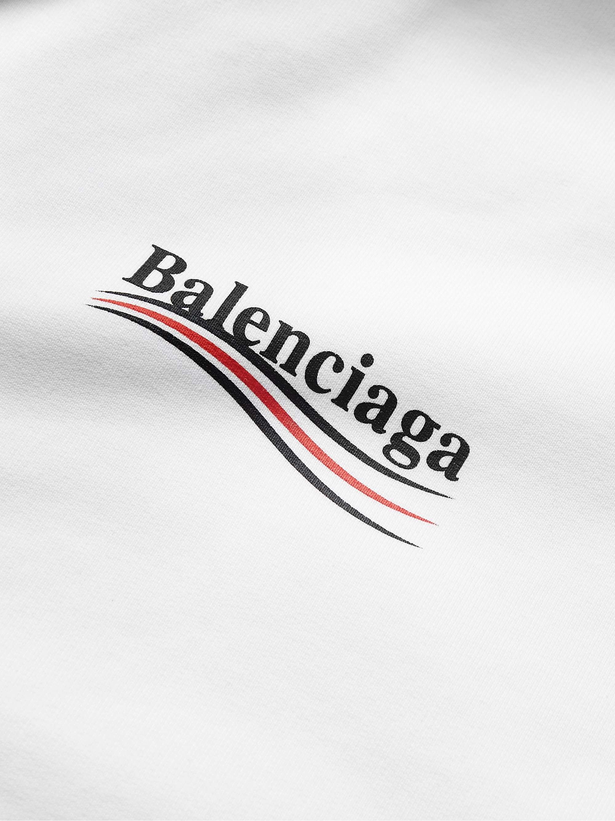 BALENCIAGA Logo-Print Cotton-Jersey Hoodie