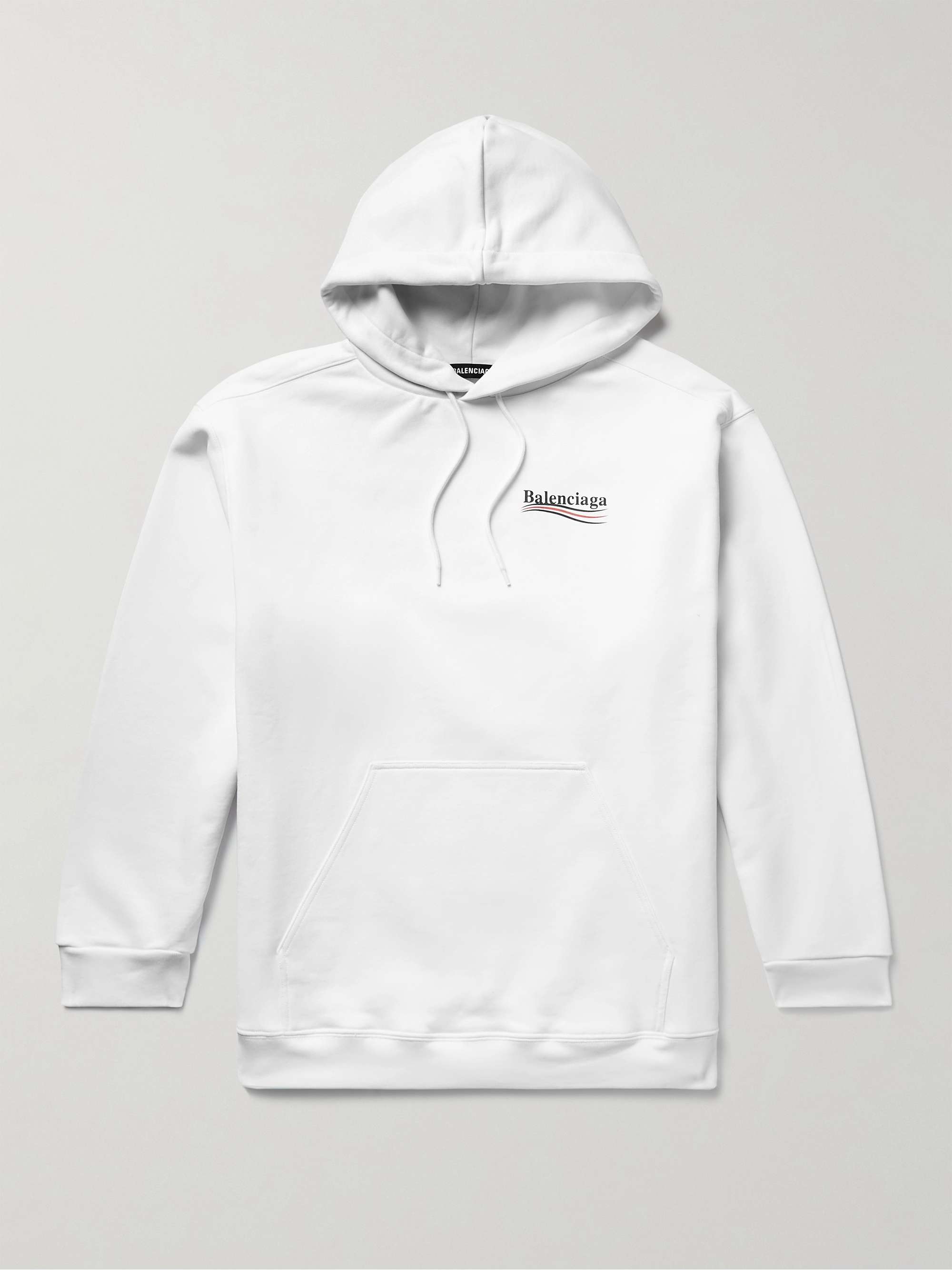 Balenciaga Distressed Logo Printed Hoodie