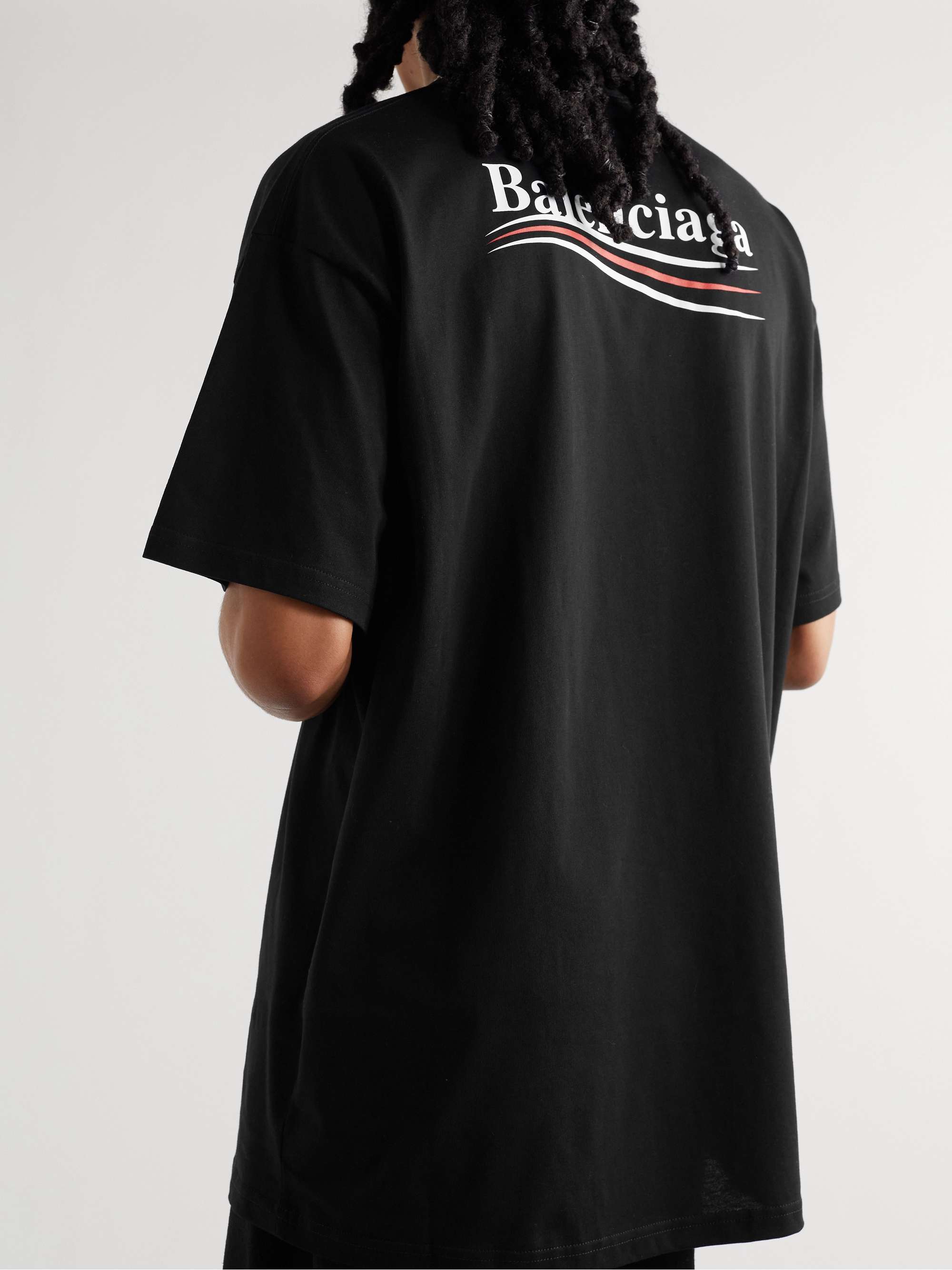 pop Perle værktøj BALENCIAGA Oversized Logo-Print Cotton-Jersey T-Shirt for Men | MR PORTER