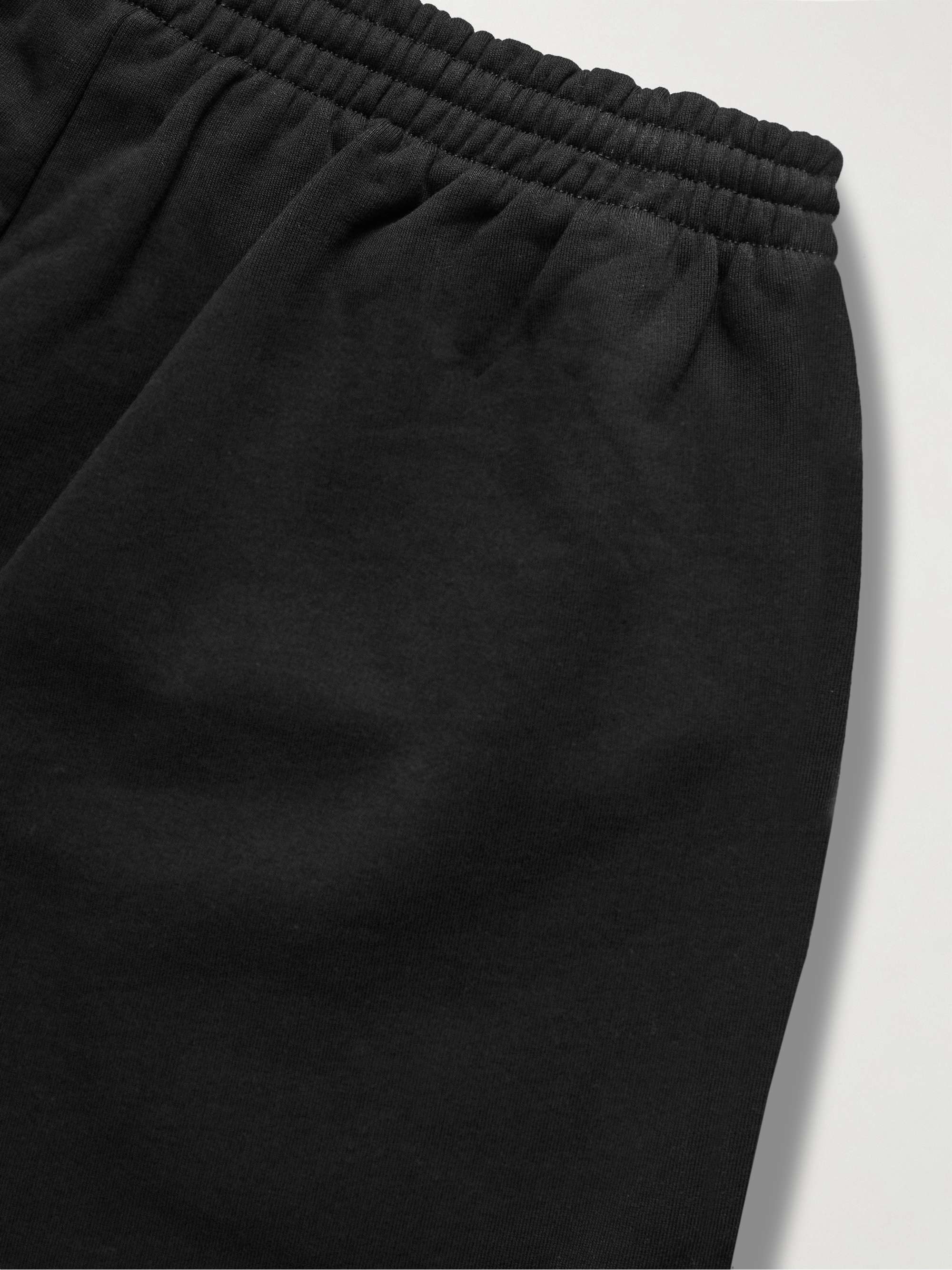 BALENCIAGA Wide-Leg Logo-Print Cotton-Jersey Shorts