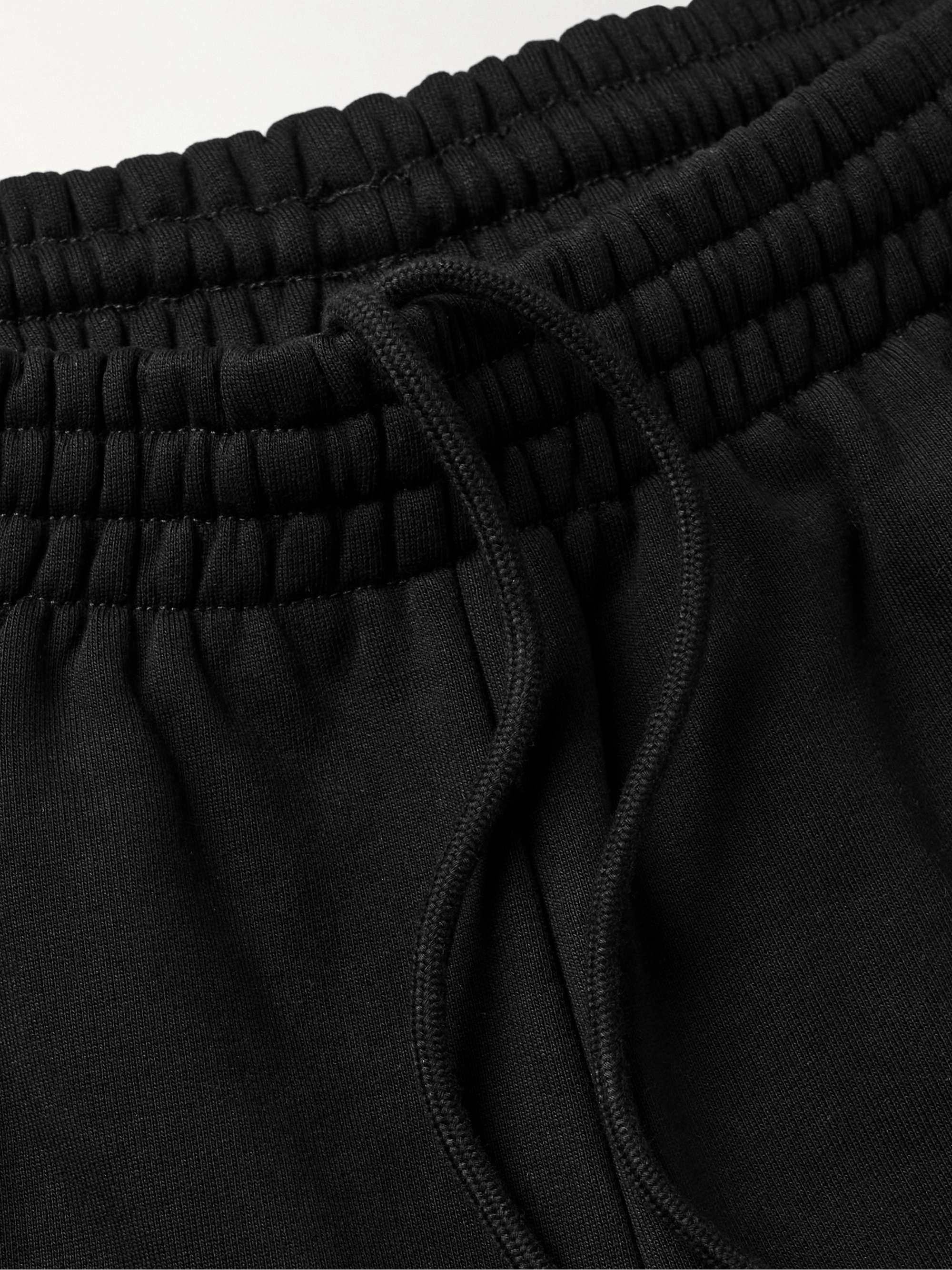 BALENCIAGA Wide-Leg Logo-Print Cotton-Jersey Shorts