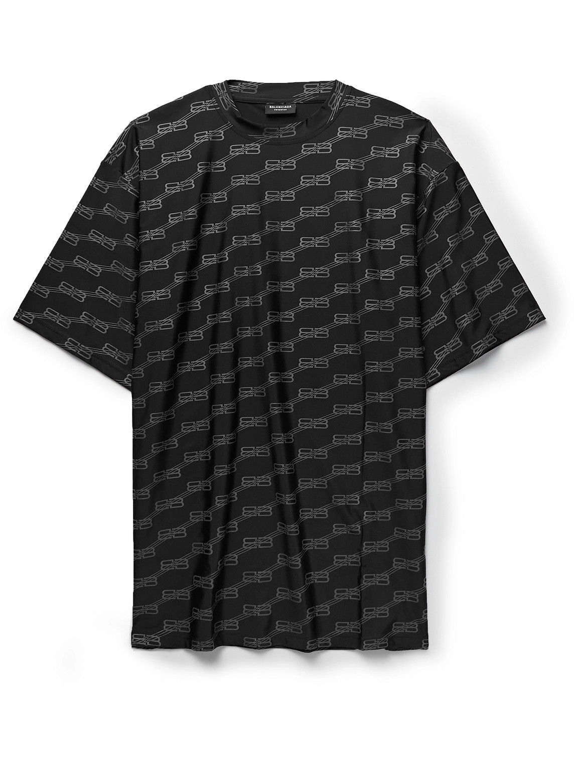 Balenciaga Oversized Logo-print Stretch-jersey Swim T-shirt In 