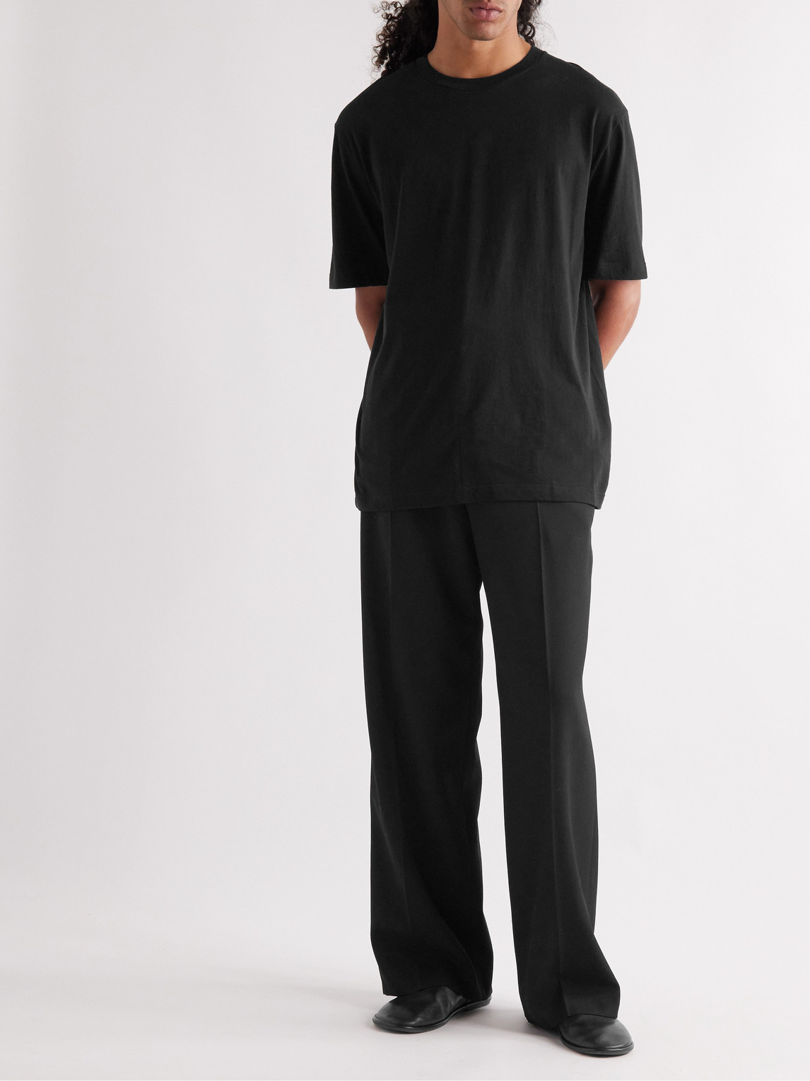 The Row 'supima Cotton Luke T-shirt In Black
