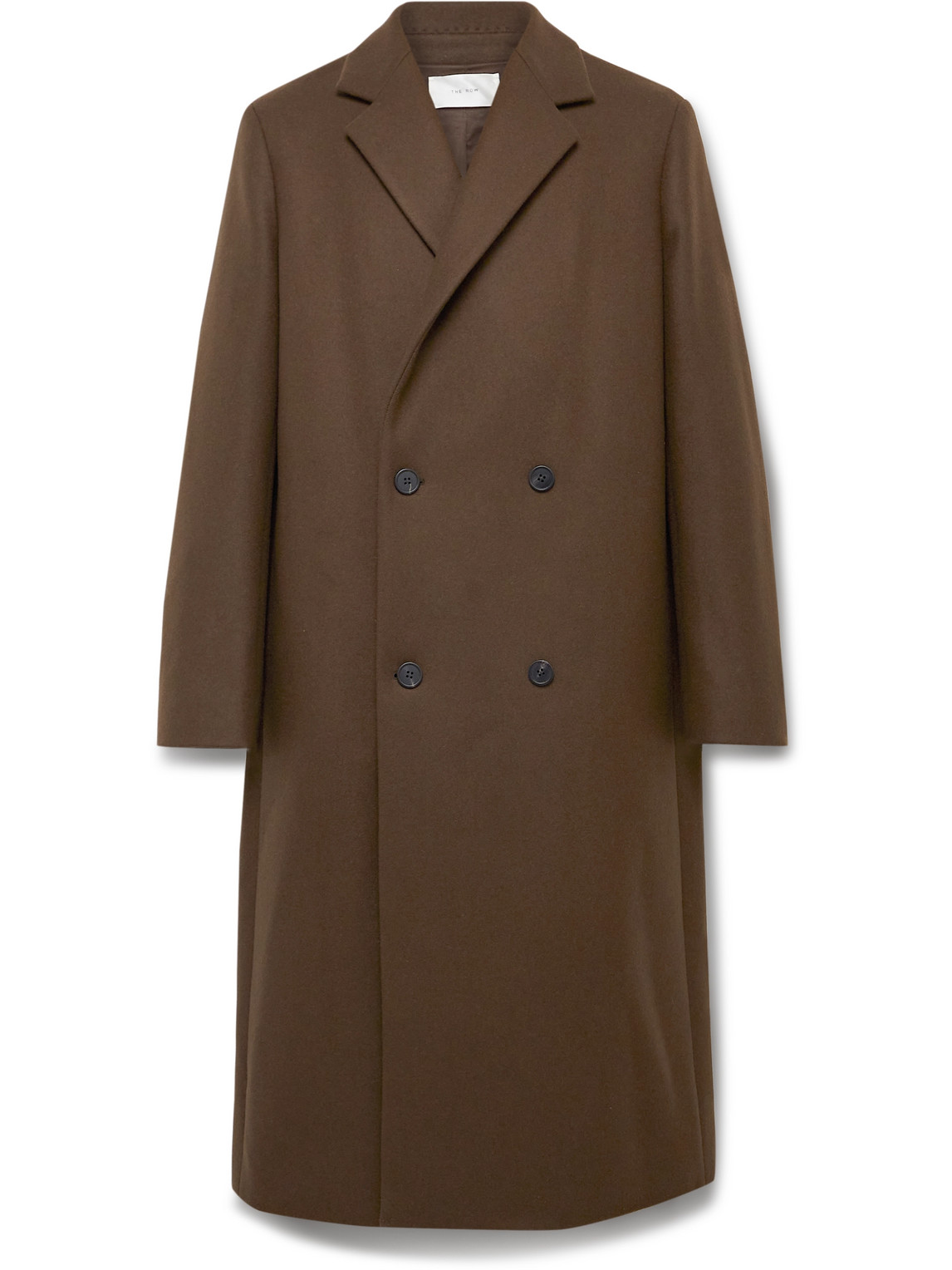 Charles Double-breasted Virgin Wool-blend Felt Coat In Dark Chocolate