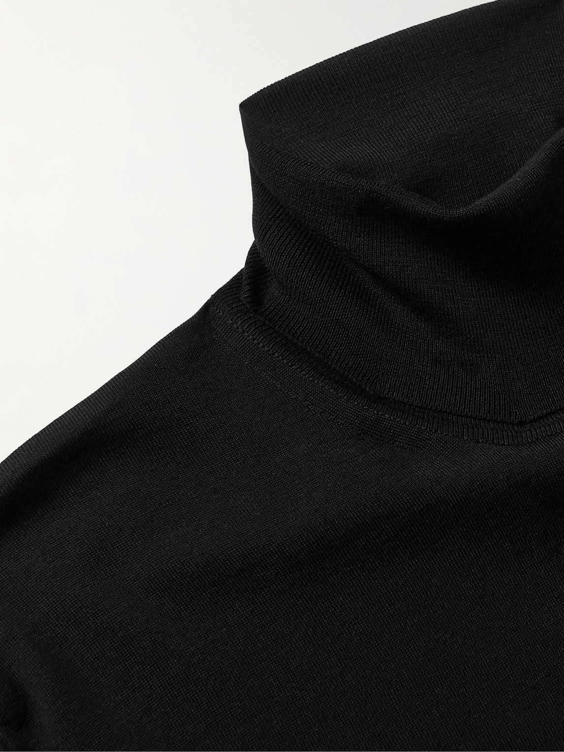 Shop The Row Elam Slim-fit Wool Rollneck Sweater In Black