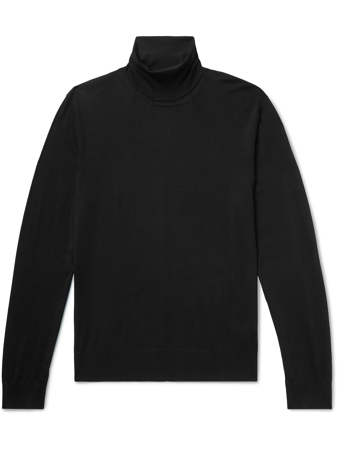Shop The Row Elam Slim-fit Wool Rollneck Sweater In Black