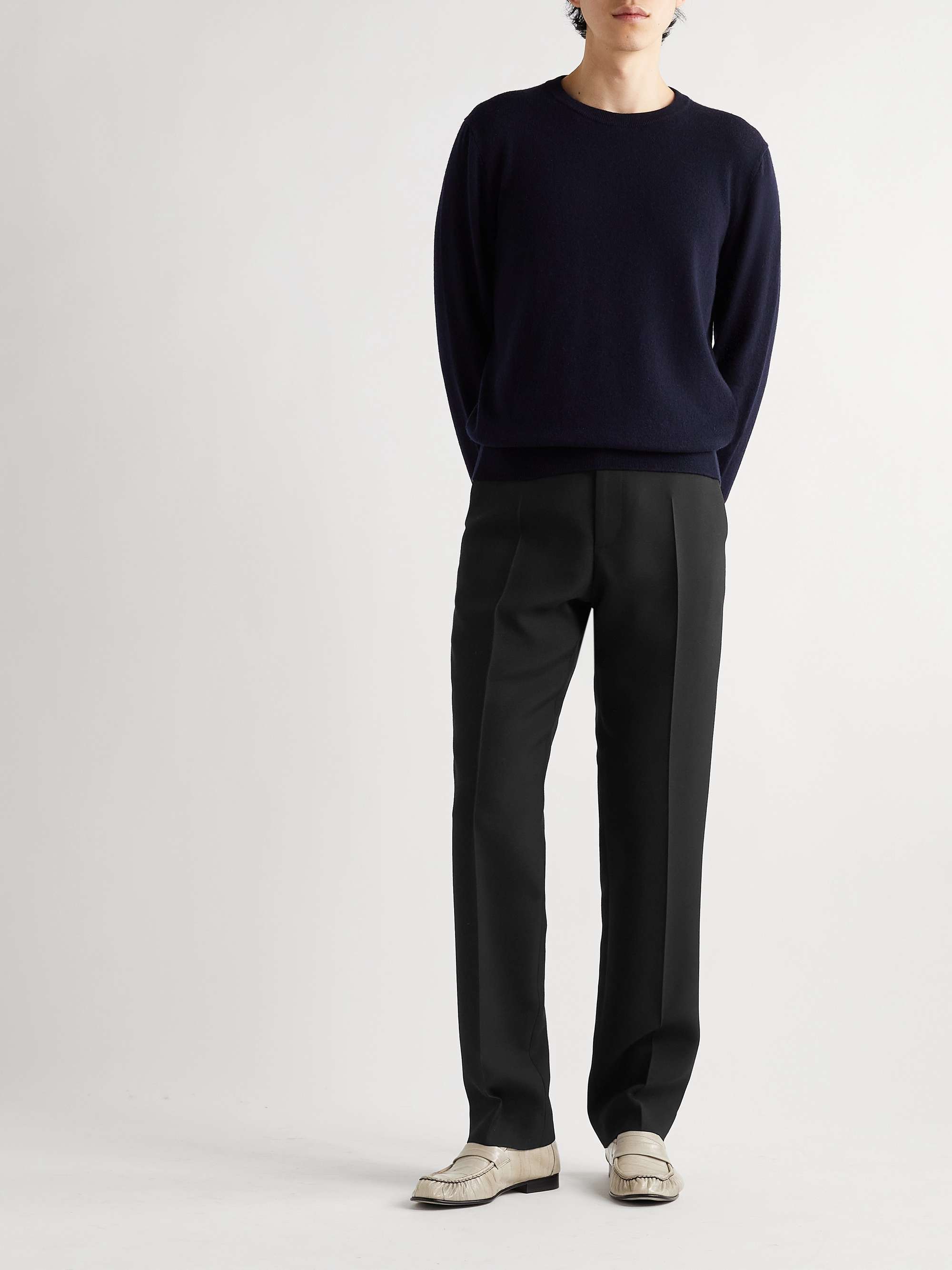 THE ROW Elias Straight-Leg Wool-Blend Suit Trousers