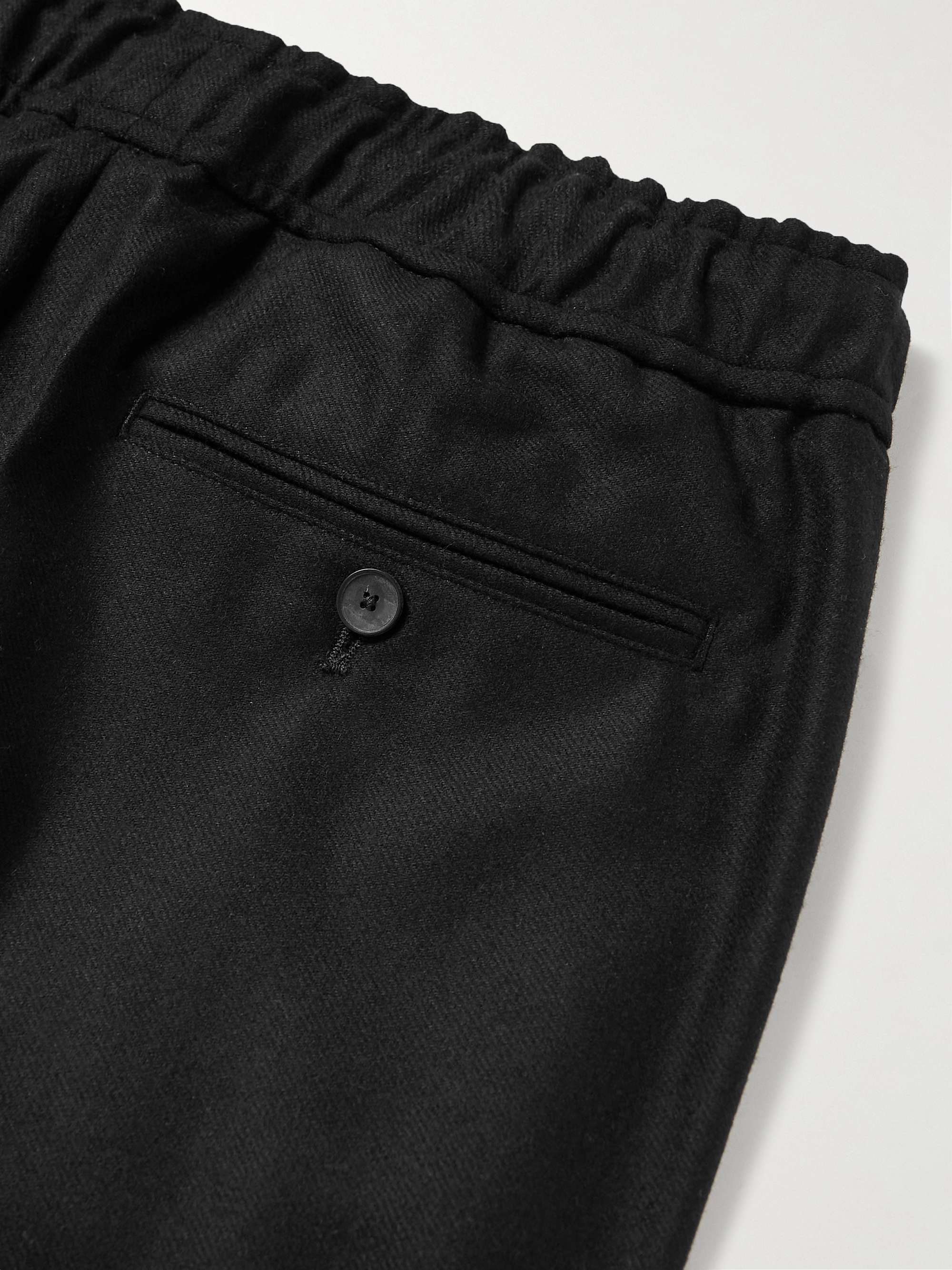 MR P. Tapered Virgin Wool and Cashmere-Blend Drawstring Trousers for ...