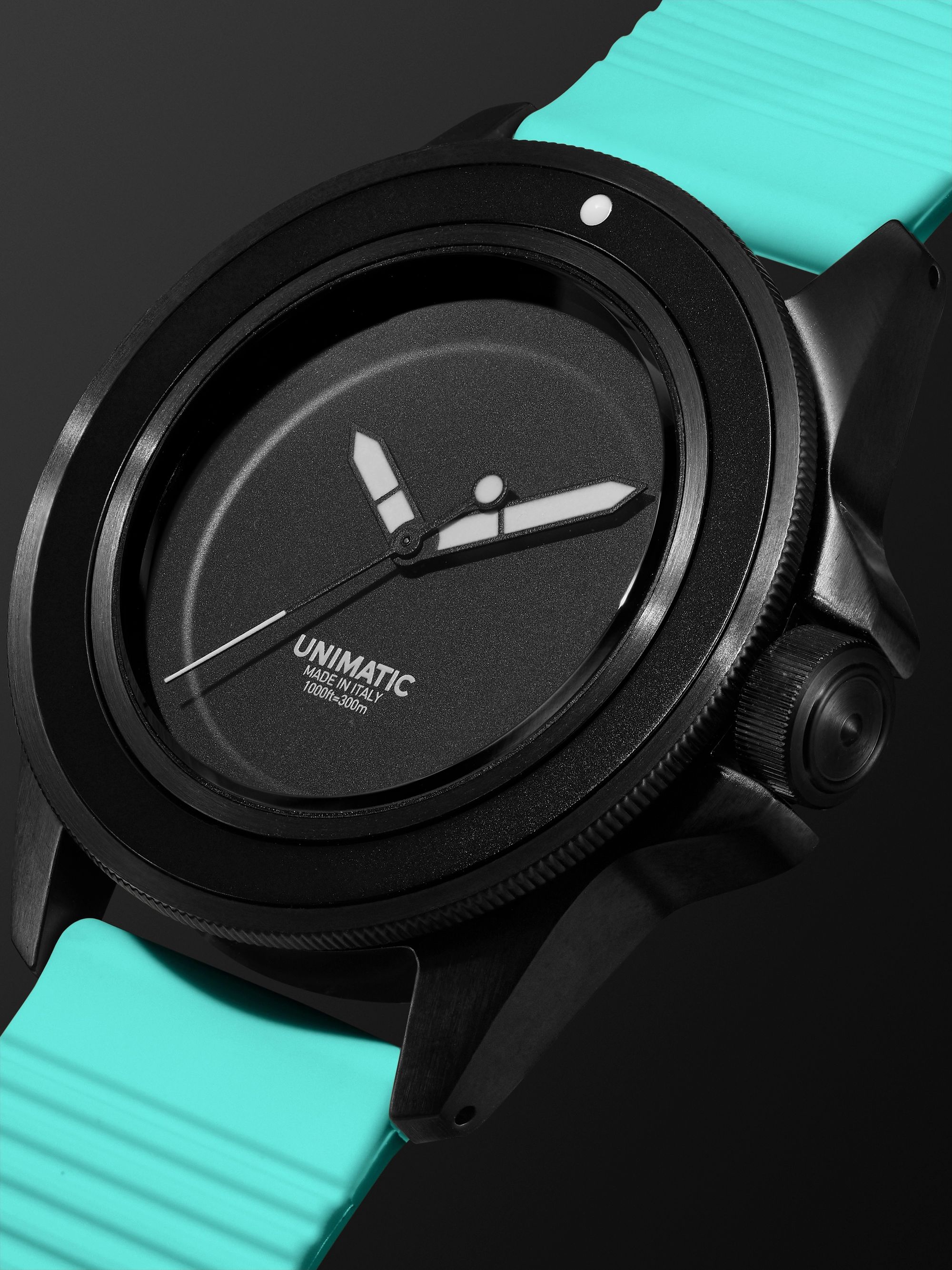UNIMATIC Model One Miami Pink Limited Edition Automatic 40mm Blackened Stainless Steel and TPU Watch, Ref. No. 	U1S-MN-PINK