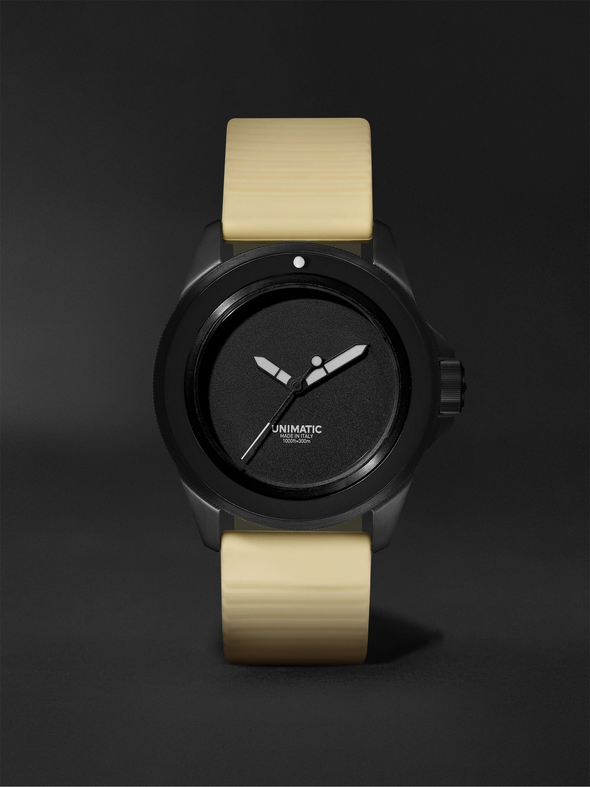 UNIMATIC Model One Miami Pink Limited Edition Automatic 40mm Blackened Stainless Steel and TPU Watch, Ref. No. 	U1S-MN-PINK