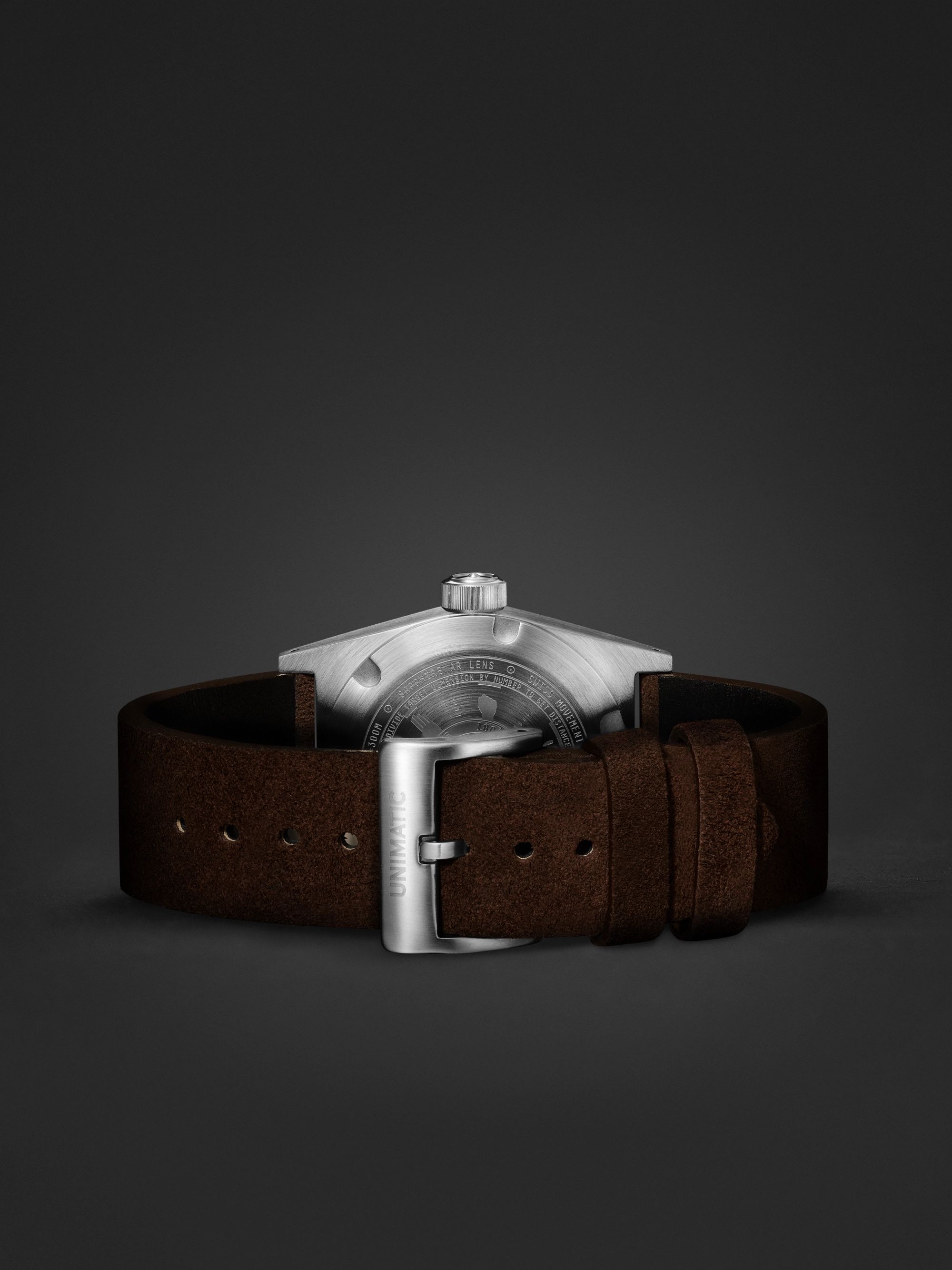UNIMATIC Modello Due Limited Edition Automatic 38mm Stainless Steel and Suede Watch, Ref. No. U2S-MB