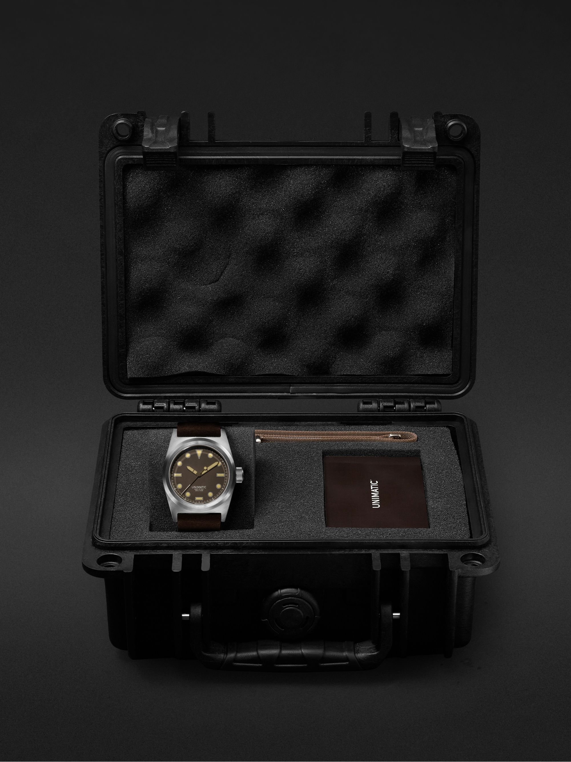 UNIMATIC Modello Due Limited Edition Automatic 38mm Stainless Steel and Suede Watch, Ref. No. U2S-MB