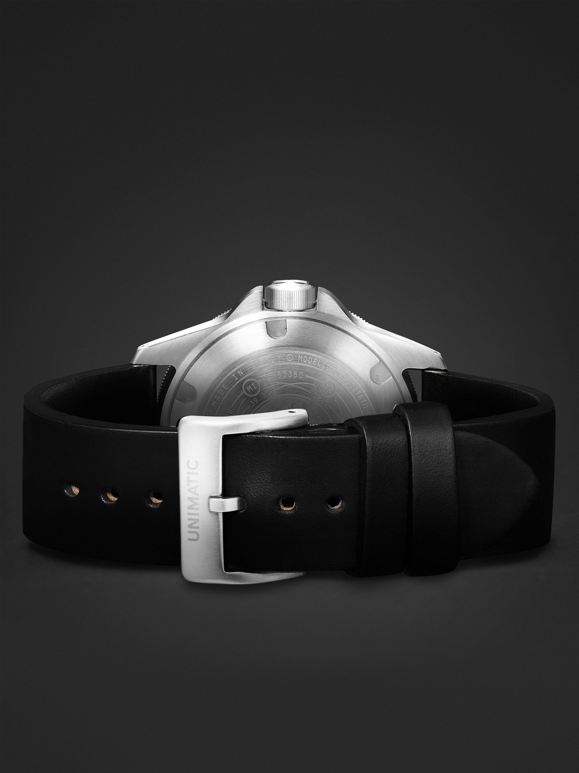 UNIMATIC Limited Edition Automatic 40mm Stainless Steel and Leather Watch, Ref. No. U1S-M